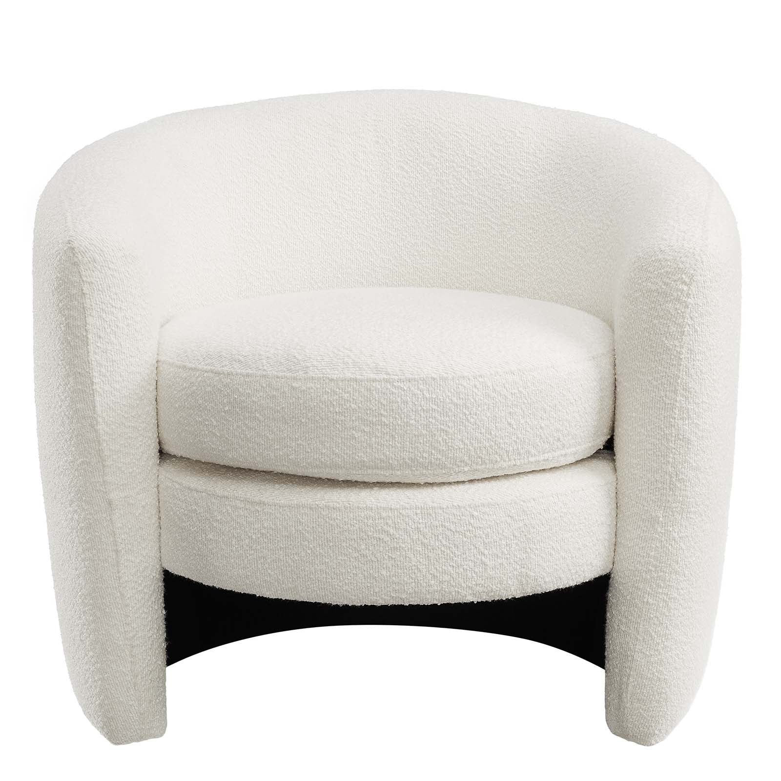 Affinity Upholstered Boucle Fabric Curved Back Armchair By Modway - EEI-6666 - Image 3