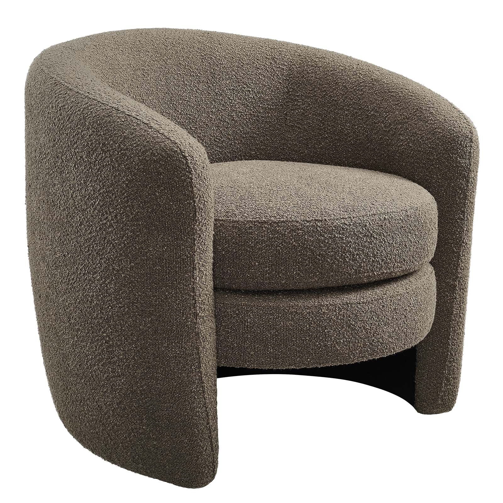 Affinity Upholstered Boucle Fabric Curved Back Armchair By Modway - EEI-6666 - Image 9