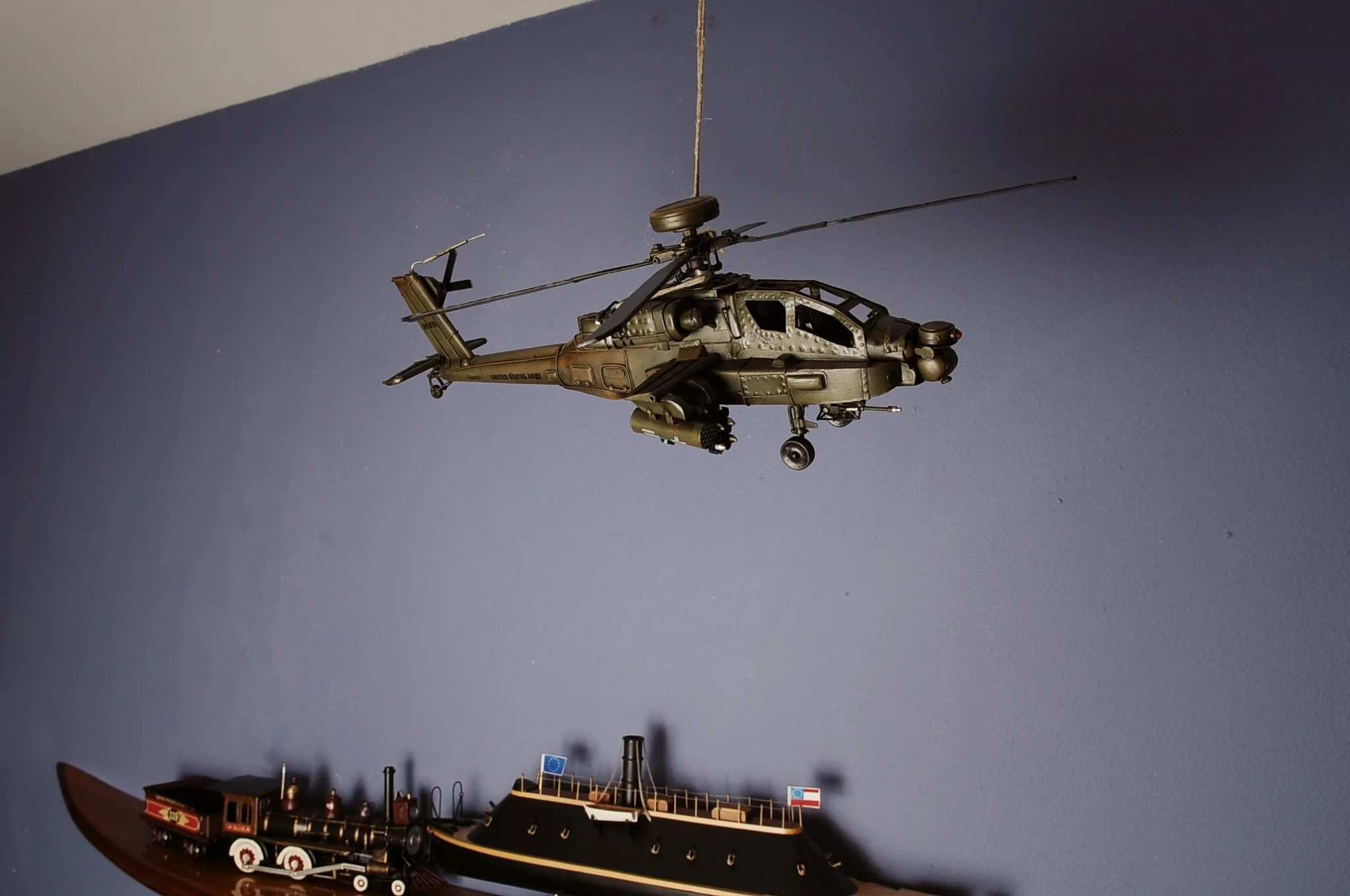 Ah-64 Apache Helicopter Sculpture By Homeroots - Image 5