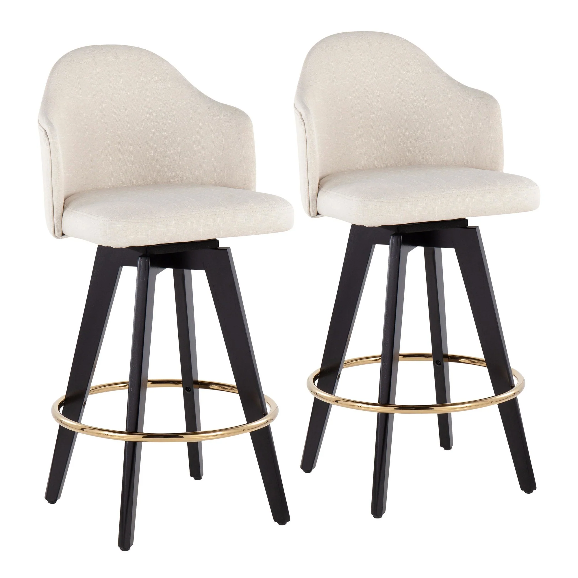 Ahoy 26" Counter Stool - Set of 2 By LumiSource - B26-AHOYUP2-SWVG BKCHAR2 - Image 7