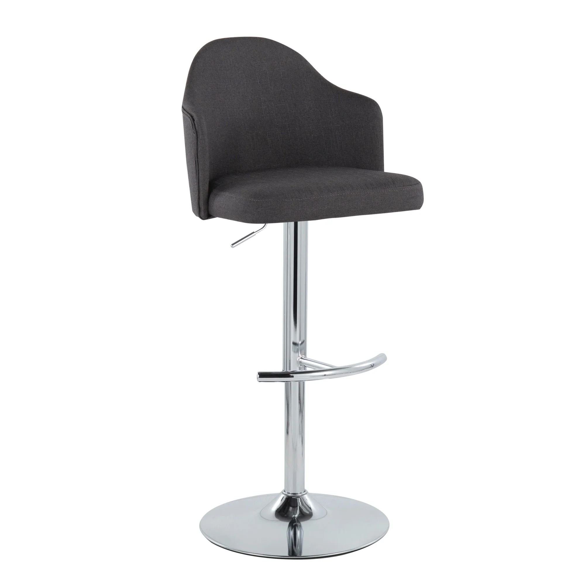 Ahoy Adjustable Barstool - Set of 2 By LumiSource - BS-AHOYUPFB-RT2 CHRCHAR2 - Image 2