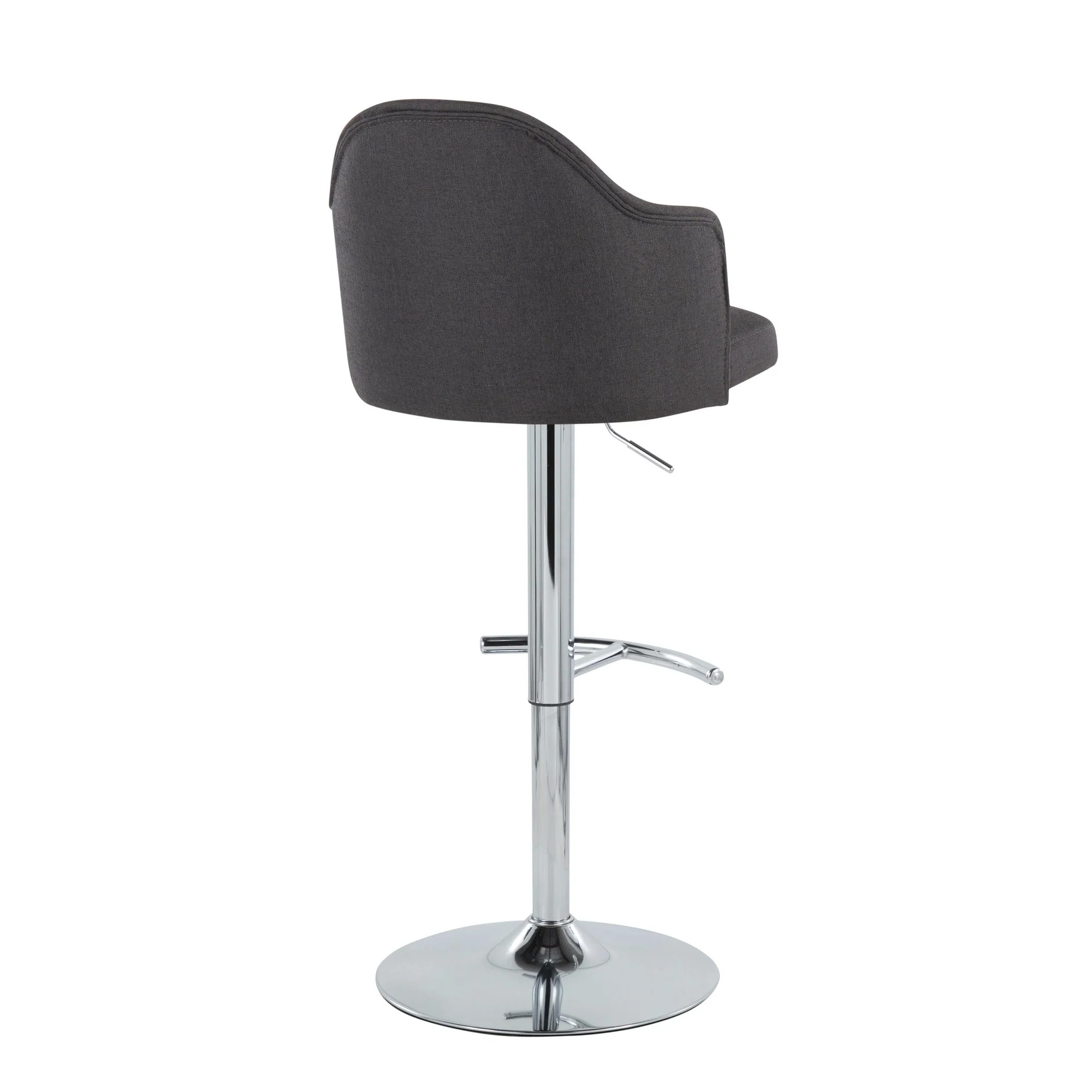 Ahoy Adjustable Barstool - Set of 2 By LumiSource - BS-AHOYUPFB-RT2 CHRCHAR2 - Image 4