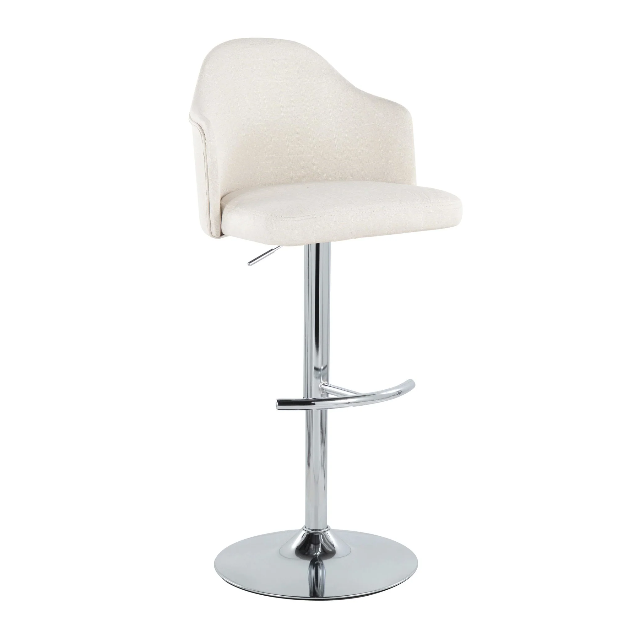 Ahoy Adjustable Barstool - Set of 2 By LumiSource - BS-AHOYUPFB-RT2 CHRCR2 - Image 2