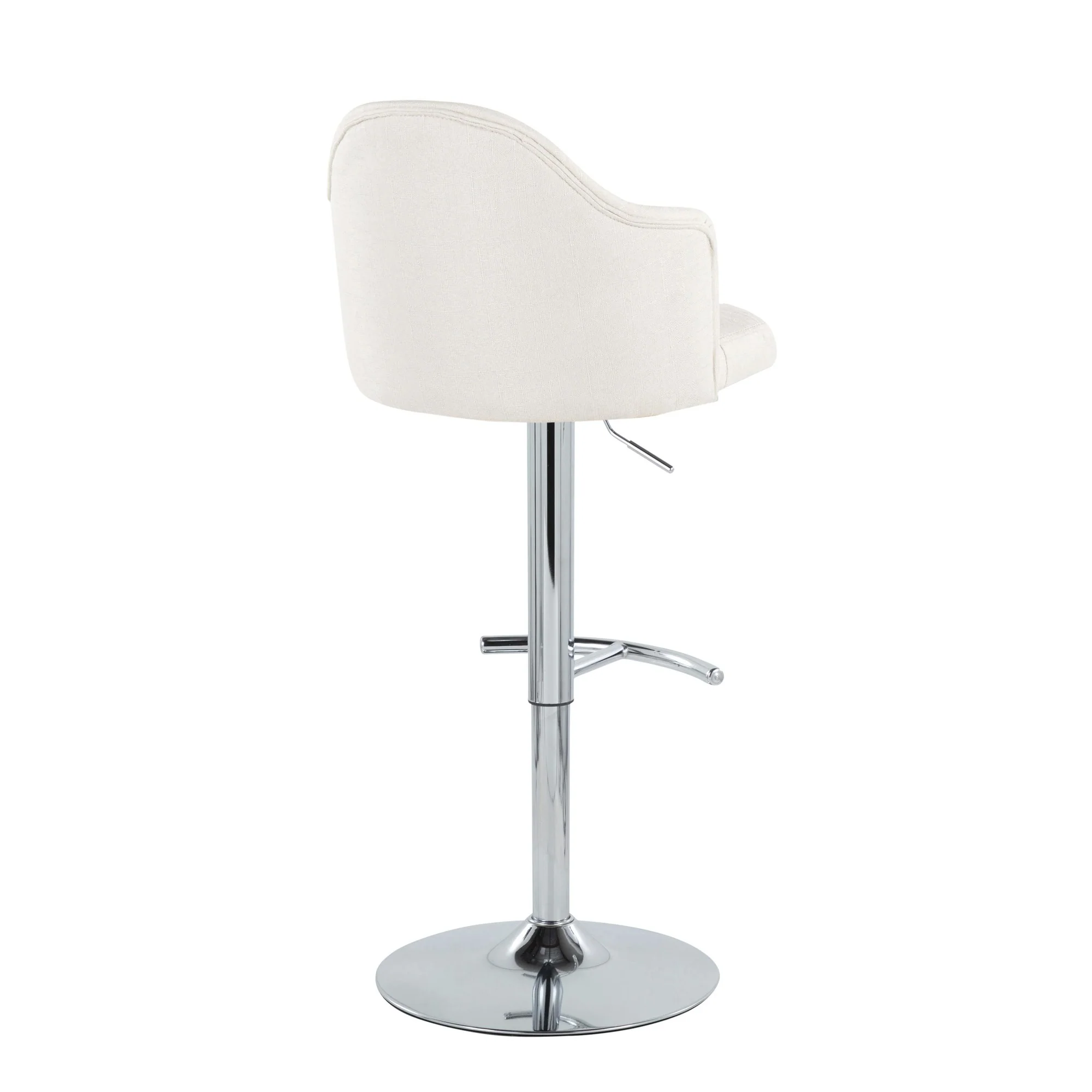 Ahoy Adjustable Barstool - Set of 2 By LumiSource - BS-AHOYUPFB-RT2 CHRCR2 - Image 4