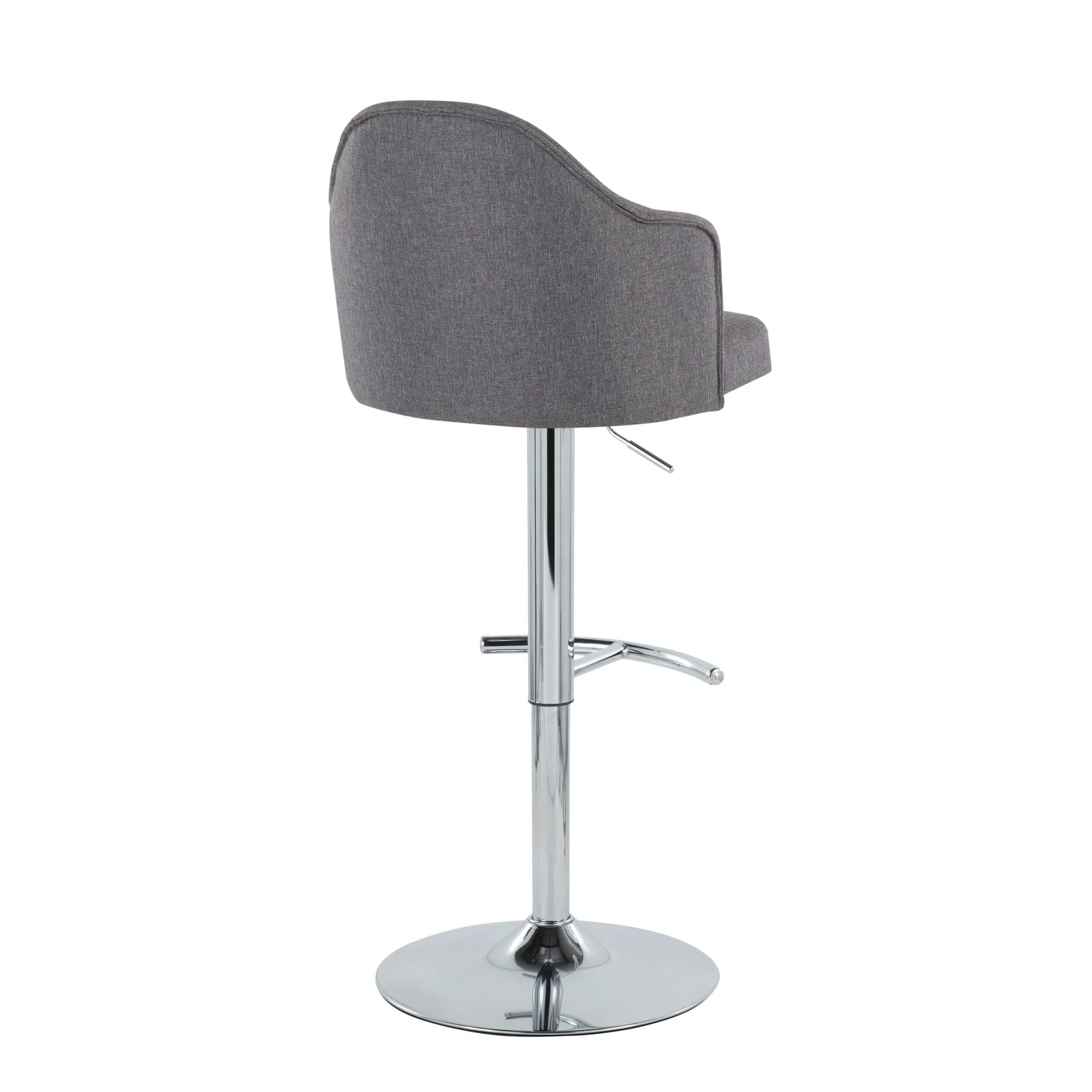 Ahoy Adjustable Barstool - Set of 2 By LumiSource - BS-AHOYUPFB-RT2 CHRGY2 - Image 4