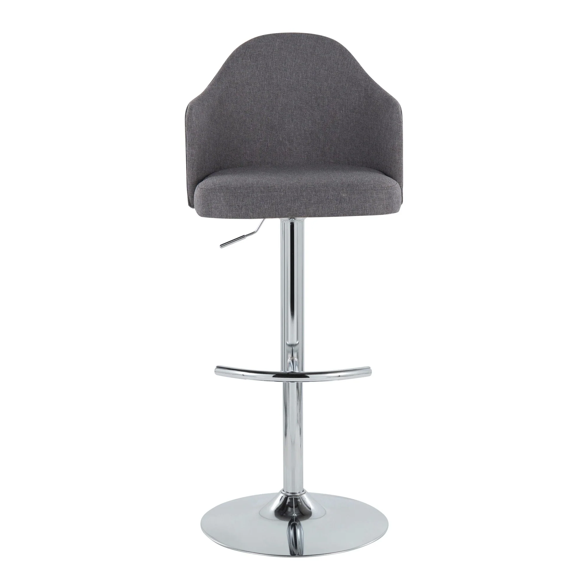 Ahoy Adjustable Barstool - Set of 2 By LumiSource - BS-AHOYUPFB-RT2 CHRGY2 - Image 5