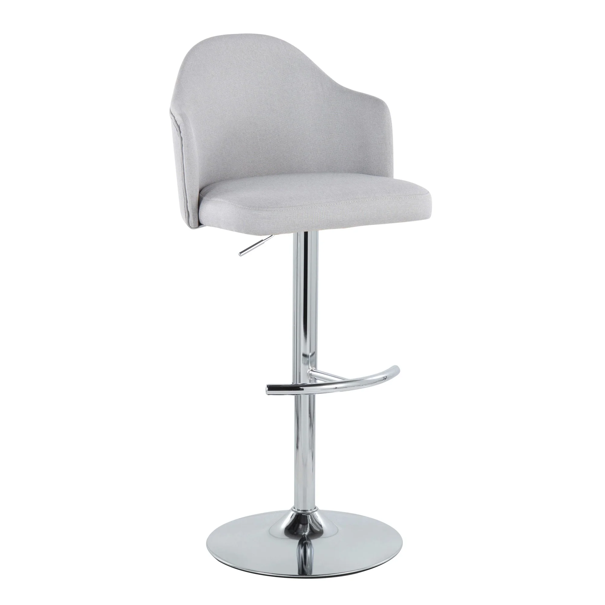 Ahoy Adjustable Barstool - Set of 2 By LumiSource - BS-AHOYUPFB-RT2 CHRGY2 - Image 8