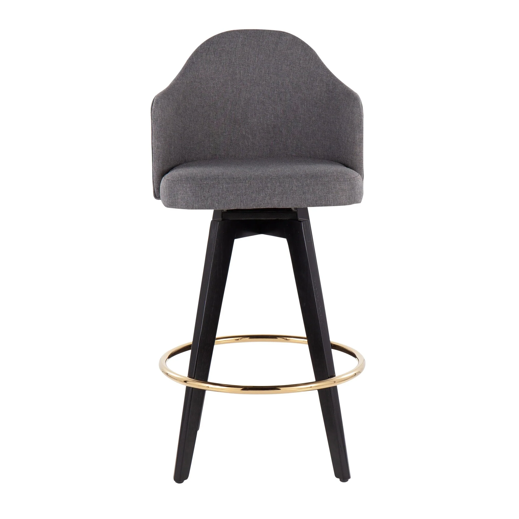 Ahoy 26" Counter Stool - Set of 2 Gray By LumiSource - B26-AHOYUP2-SWVG BKGY2 - Image 2