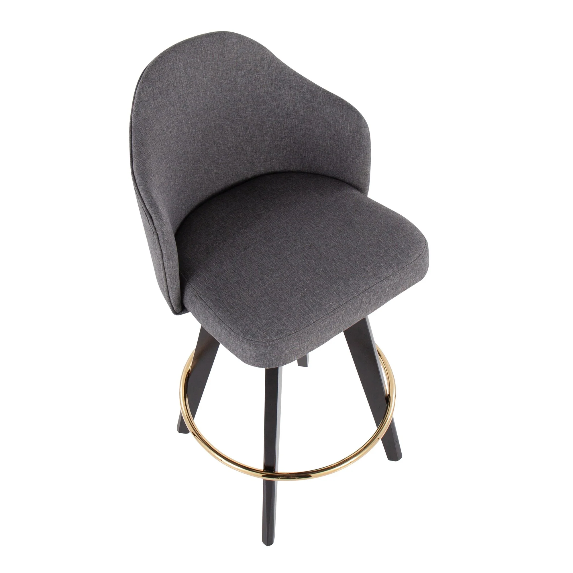 Ahoy 26" Counter Stool - Set of 2 Gray By LumiSource - B26-AHOYUP2-SWVG BKGY2 - Image 3