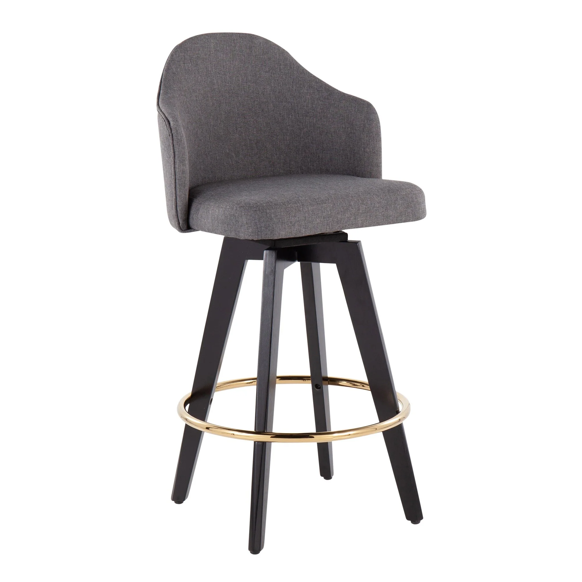 Ahoy 26" Counter Stool - Set of 2 Gray By LumiSource - B26-AHOYUP2-SWVG BKGY2 - Image 5