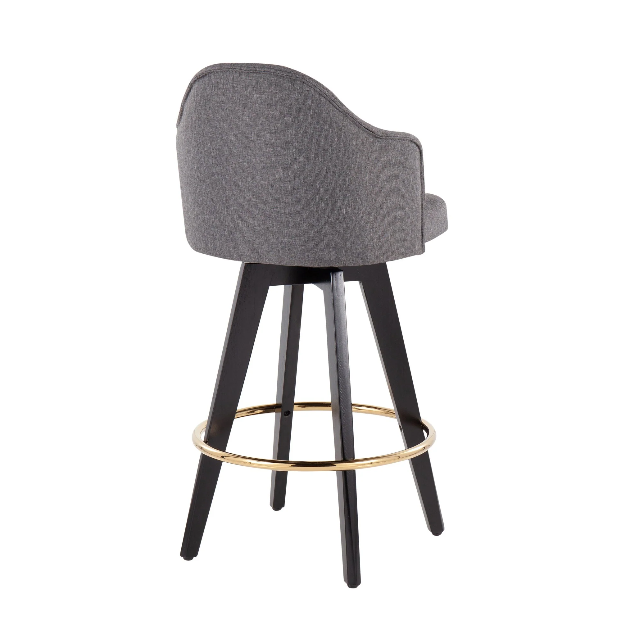 Ahoy 26" Counter Stool - Set of 2 Gray By LumiSource - B26-AHOYUP2-SWVG BKGY2 - Image 7