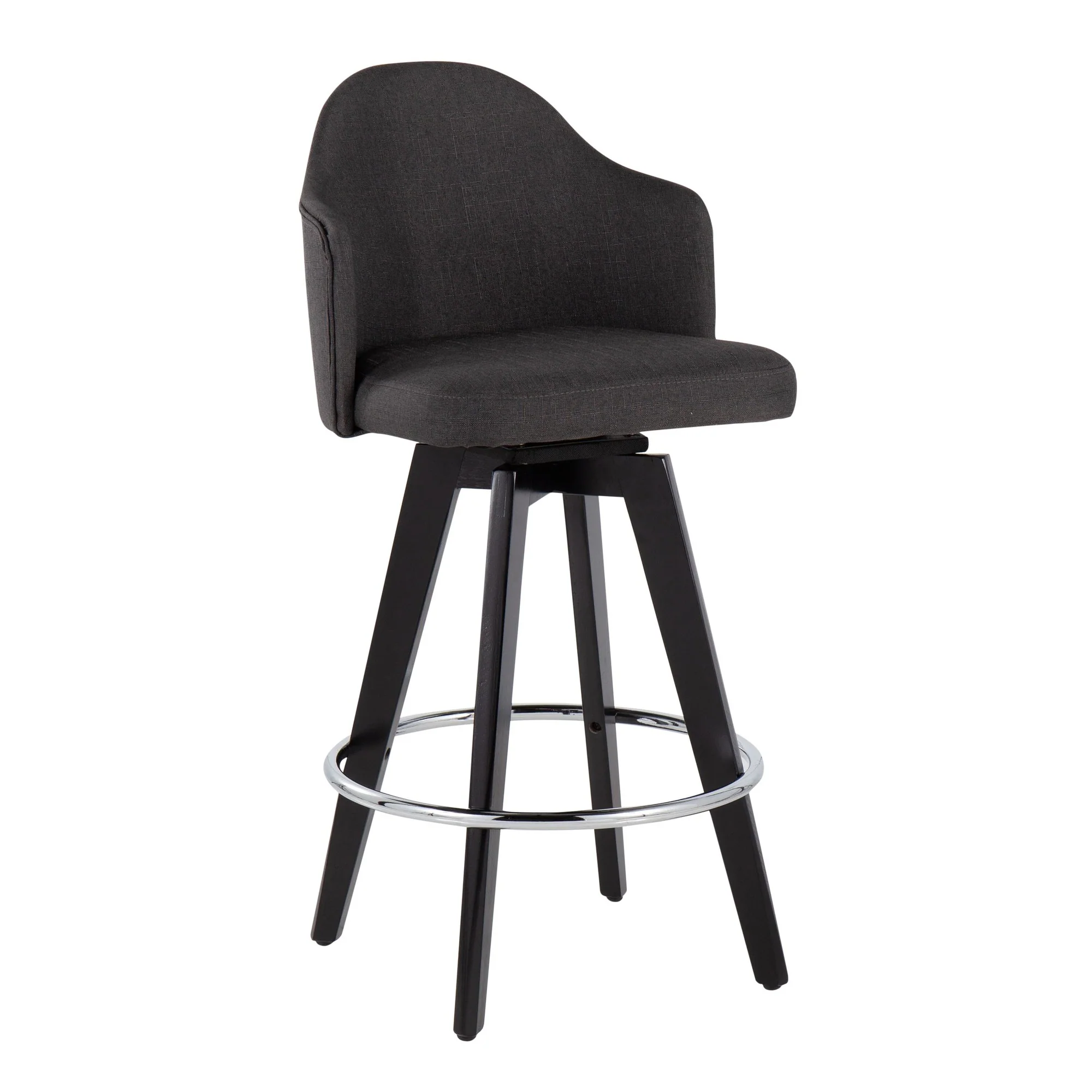 Ahoy 26" Counter Stool - Set of 2 Gray By LumiSource - B26-AHOYUP2-SWVG BKLGY2 - Image 13