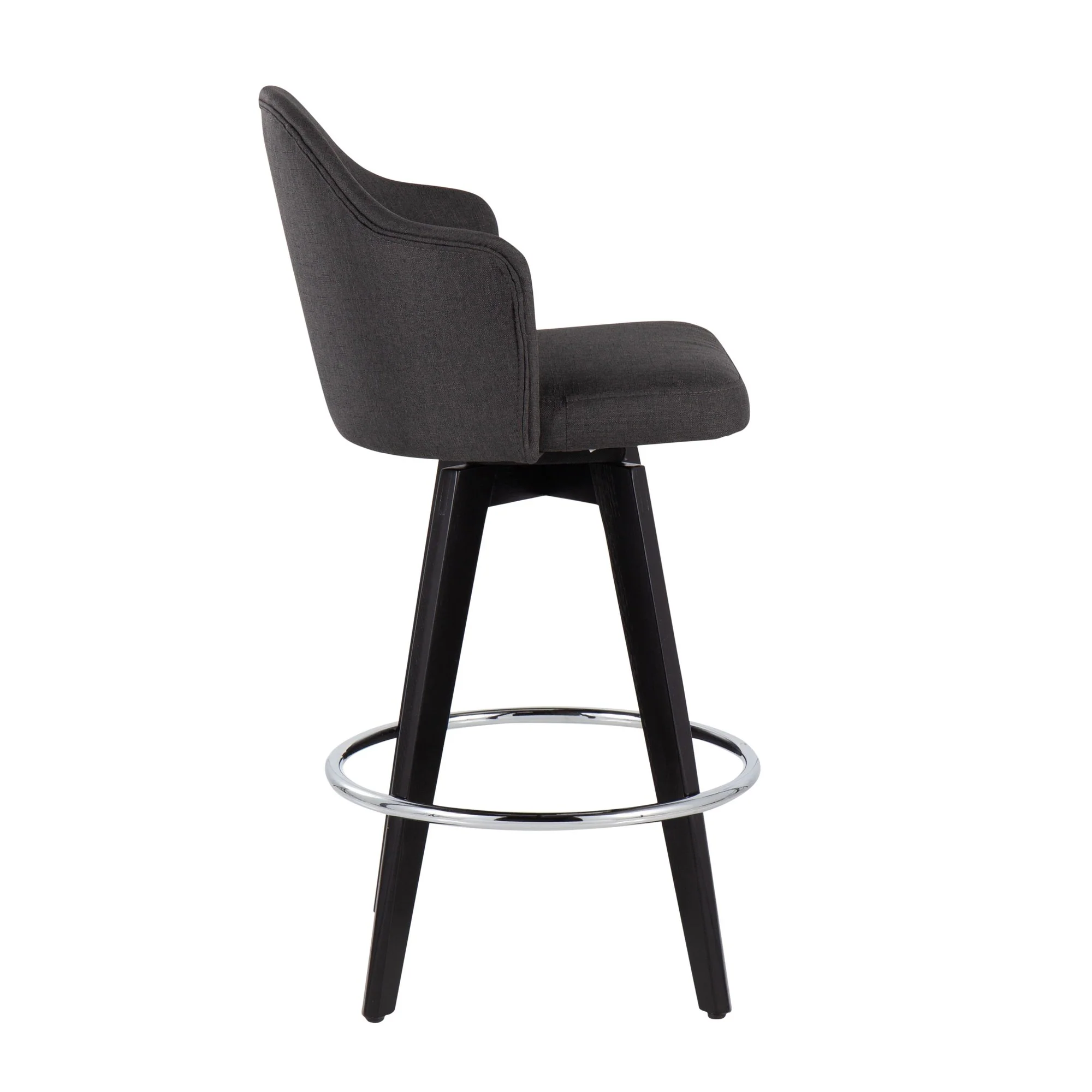 Ahoy 26" Counter Stool - Set of 2 Gray By LumiSource - B26-AHOYUP2-SWVG BKLGY2 - Image 14