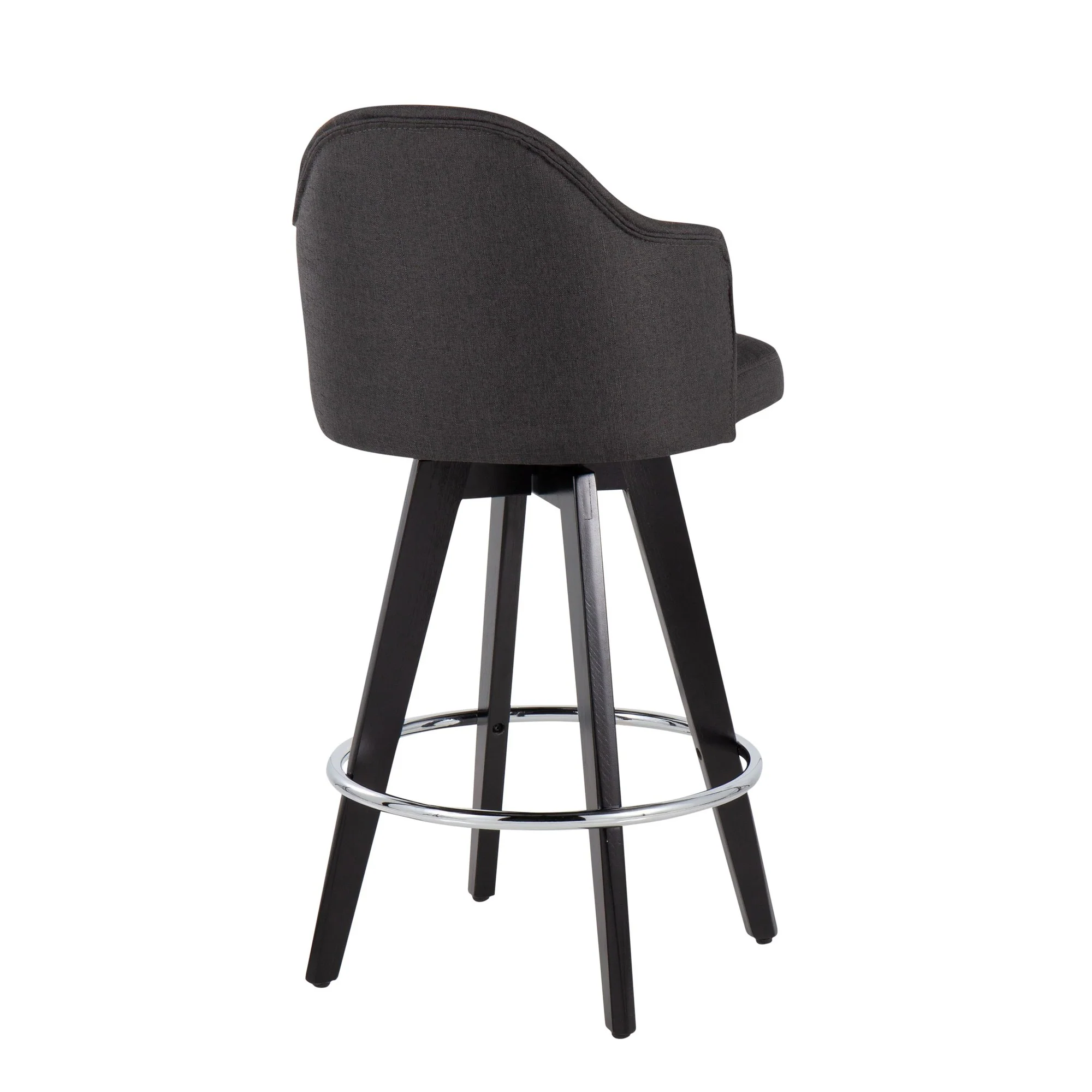 Ahoy 26" Counter Stool - Set of 2 Gray By LumiSource - B26-AHOYUP2-SWVG BKLGY2 - Image 15