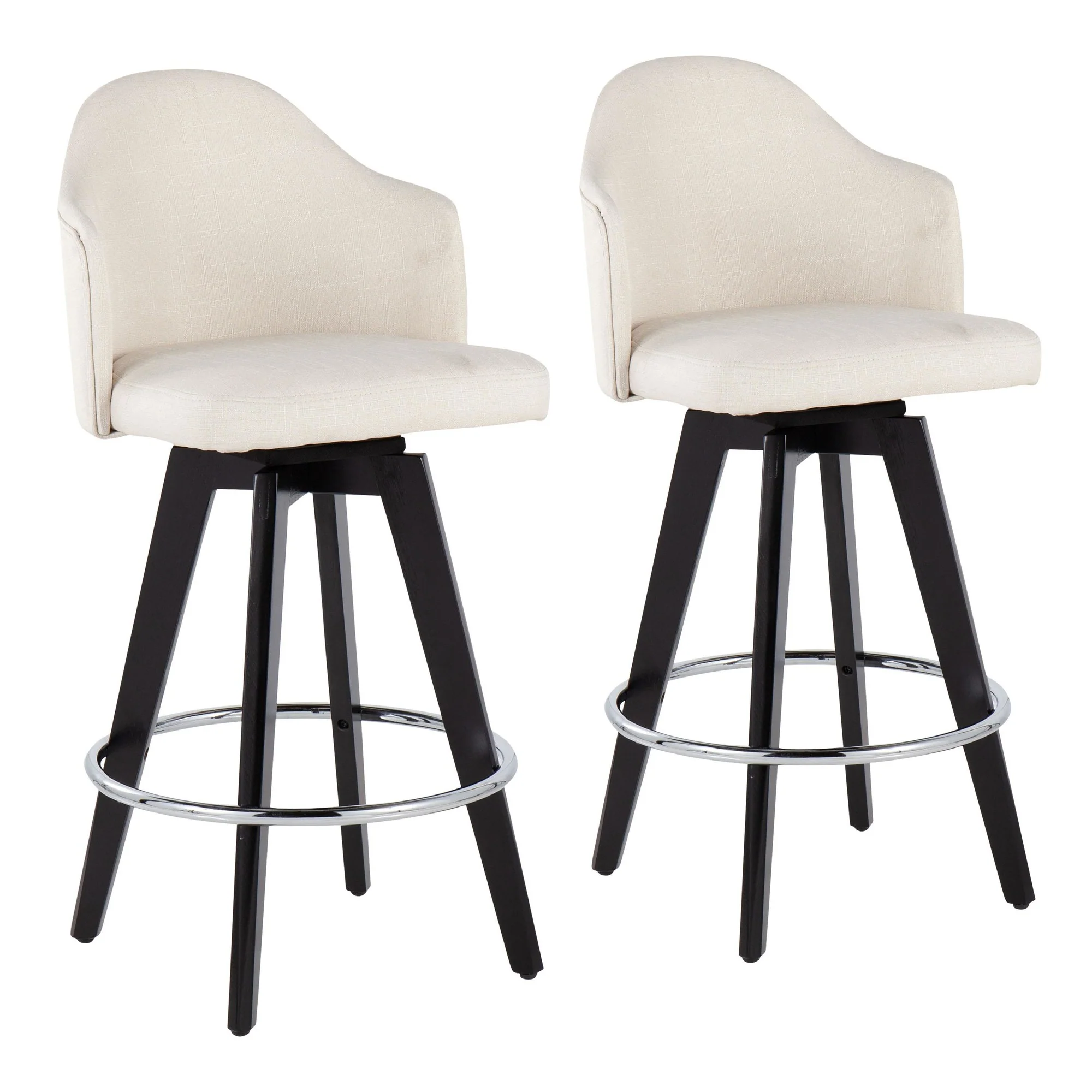 Ahoy 26" Counter Stool - Set of 2 Gray By LumiSource - B26-AHOYUP2-SWVG BKLGY2 - Image 17