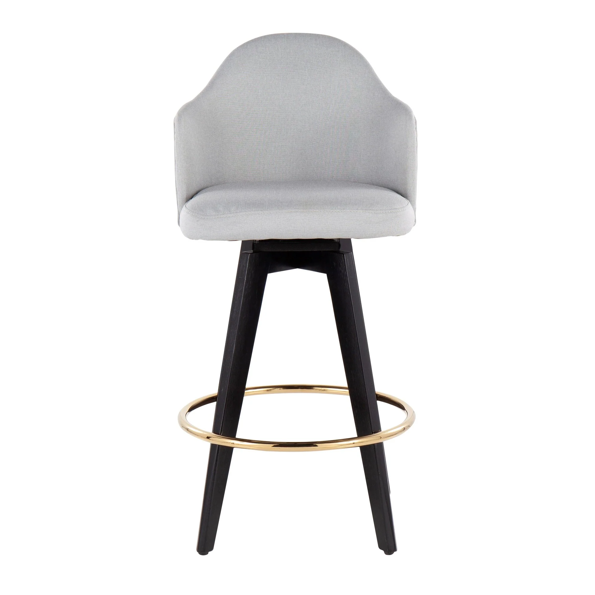 Ahoy 26" Counter Stool - Set of 2 Gray By LumiSource - B26-AHOYUP2-SWVG BKLGY2 - Image 2