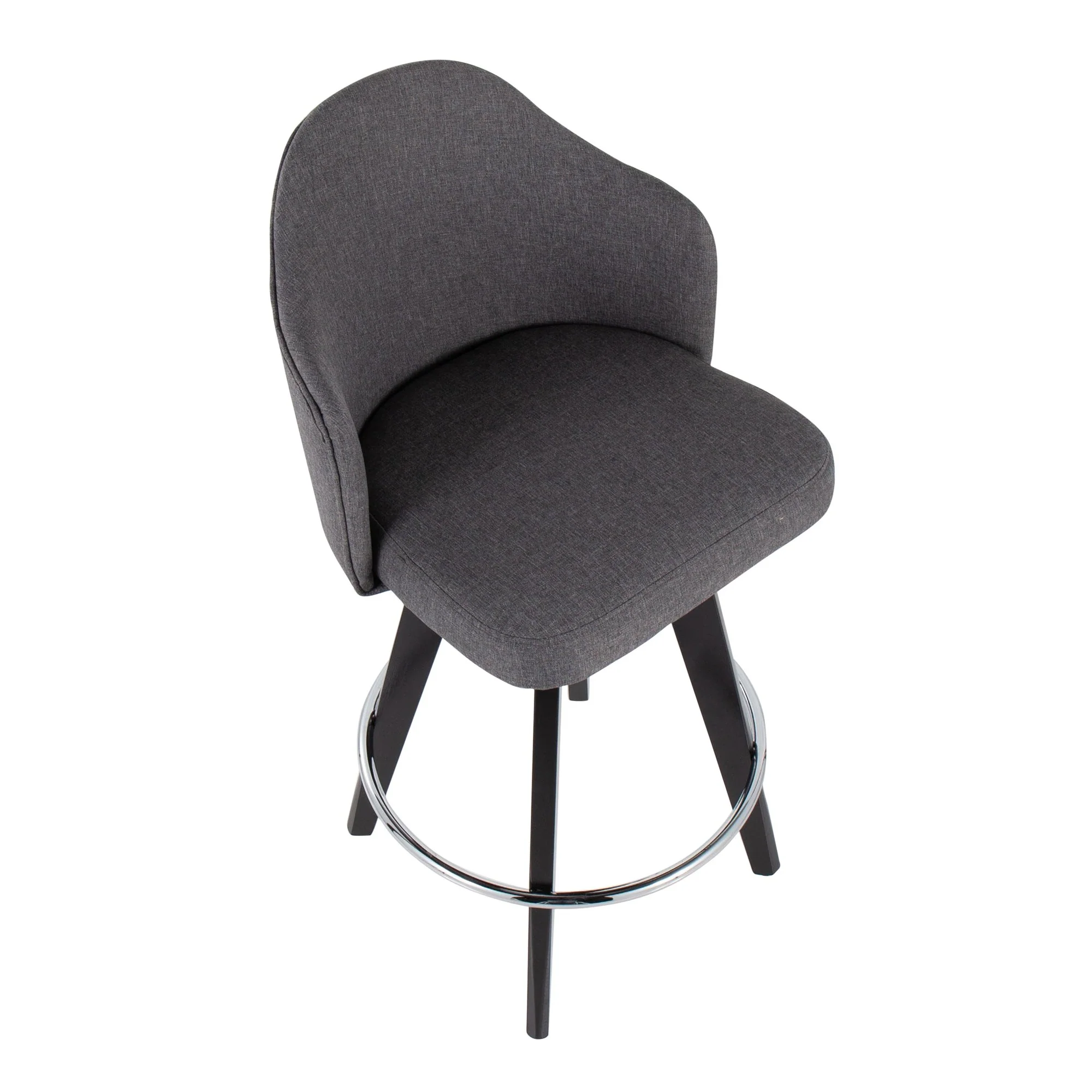 Ahoy 26" Counter Stool - Set of 2 Gray By LumiSource - B26-AHOYUP2-SWVG BKLGY2 - Image 26