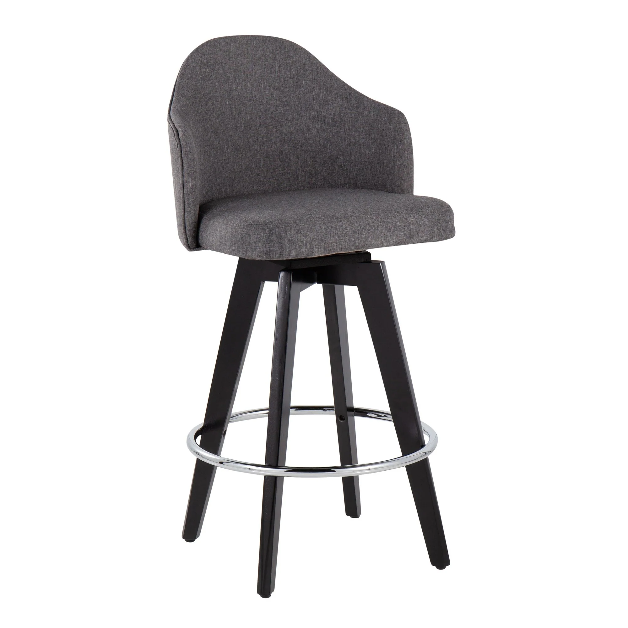 Ahoy 26" Counter Stool - Set of 2 Gray By LumiSource - B26-AHOYUP2-SWVG BKLGY2 - Image 28