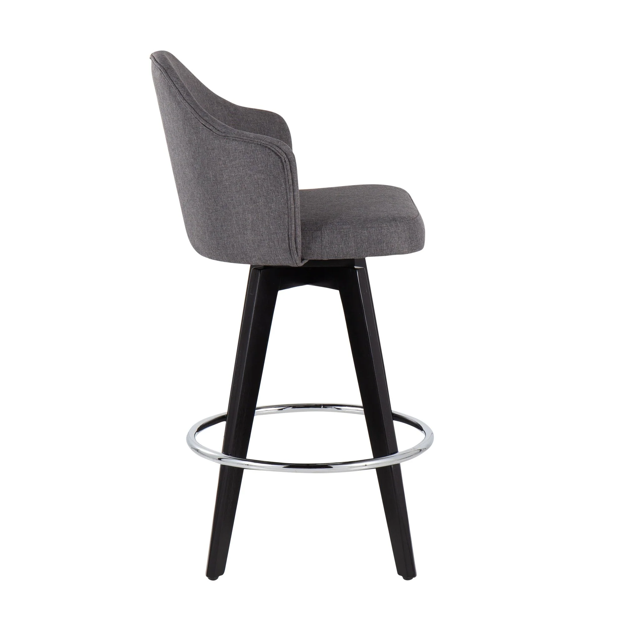 Ahoy 26" Counter Stool - Set of 2 Gray By LumiSource - B26-AHOYUP2-SWVG BKLGY2 - Image 29