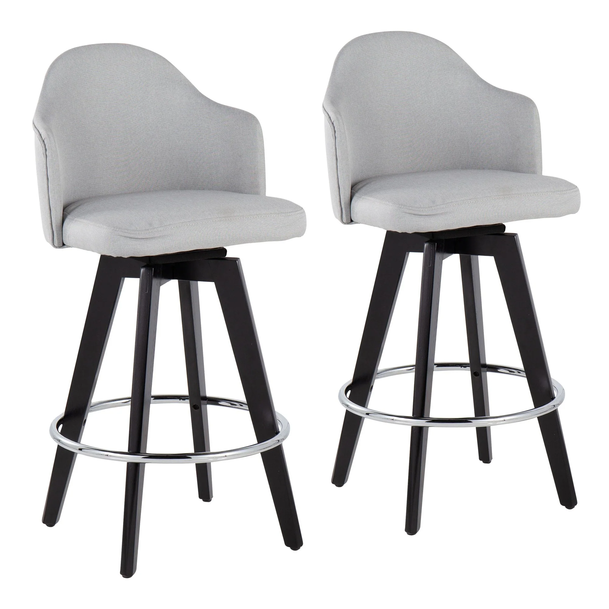 Ahoy 26" Counter Stool - Set of 2 Gray By LumiSource - B26-AHOYUP2-SWVG BKLGY2 - Image 32