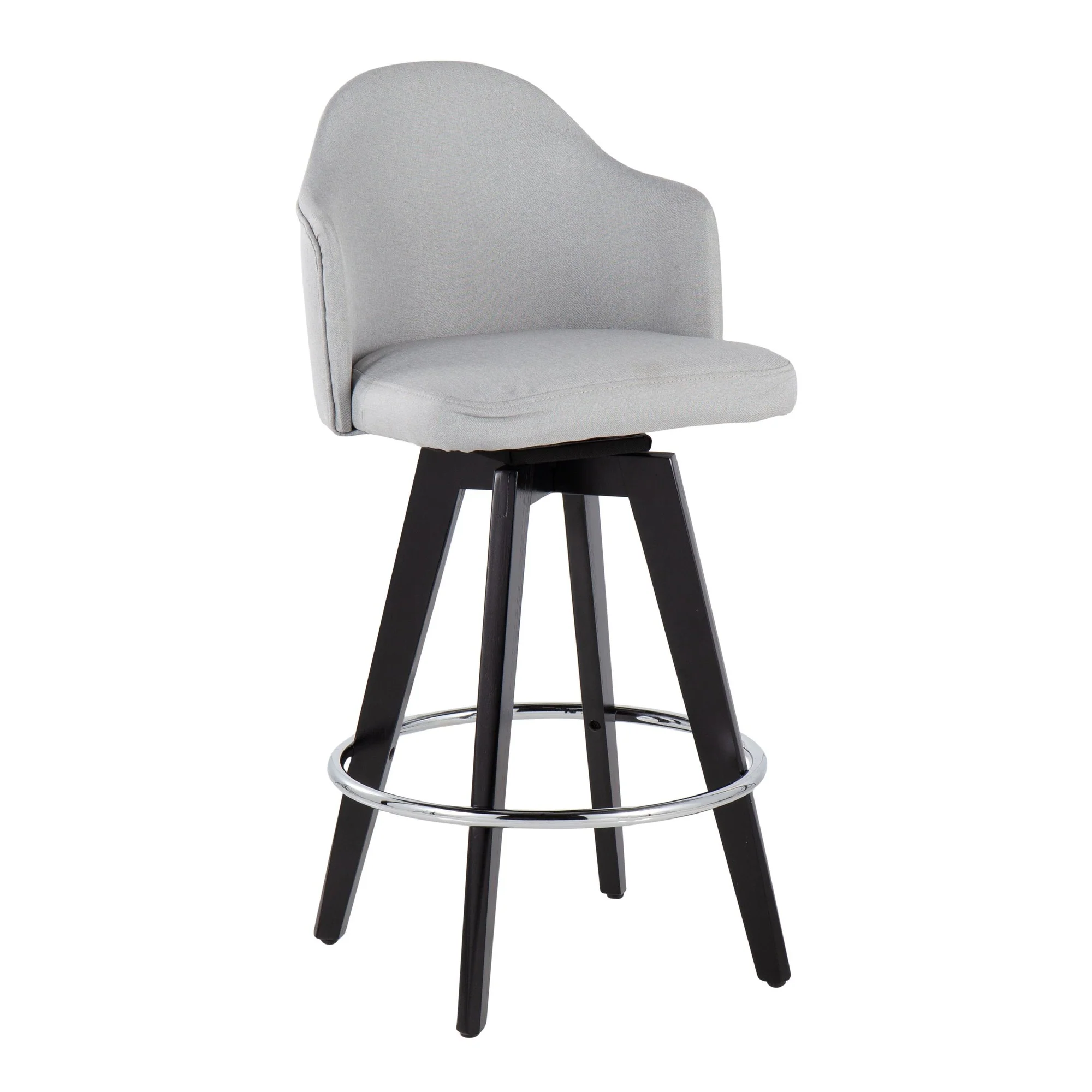 Ahoy 26" Counter Stool - Set of 2 Gray By LumiSource - B26-AHOYUP2-SWVG BKLGY2 - Image 36