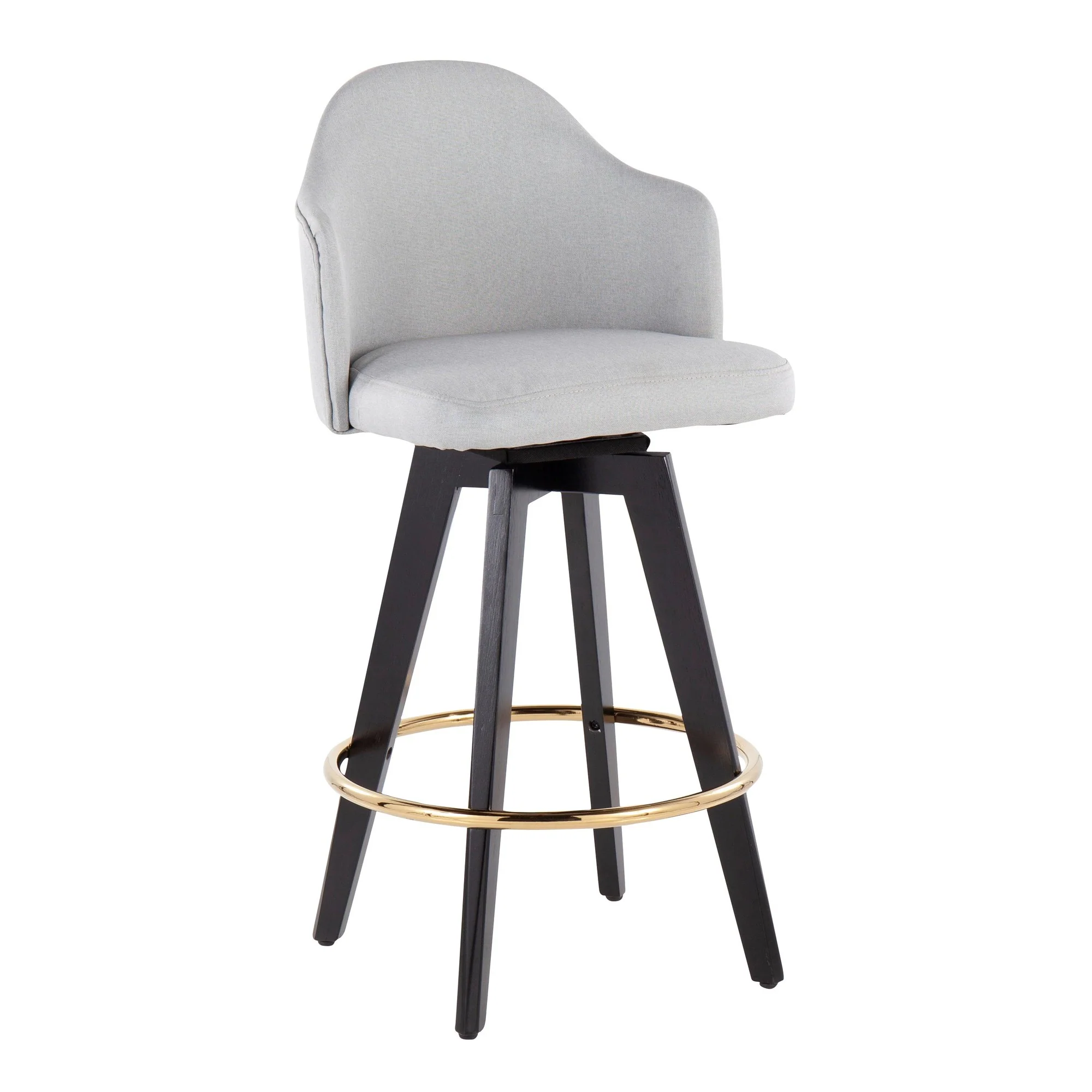 Ahoy 26" Counter Stool - Set of 2 Gray By LumiSource - B26-AHOYUP2-SWVG BKLGY2 - Image 5