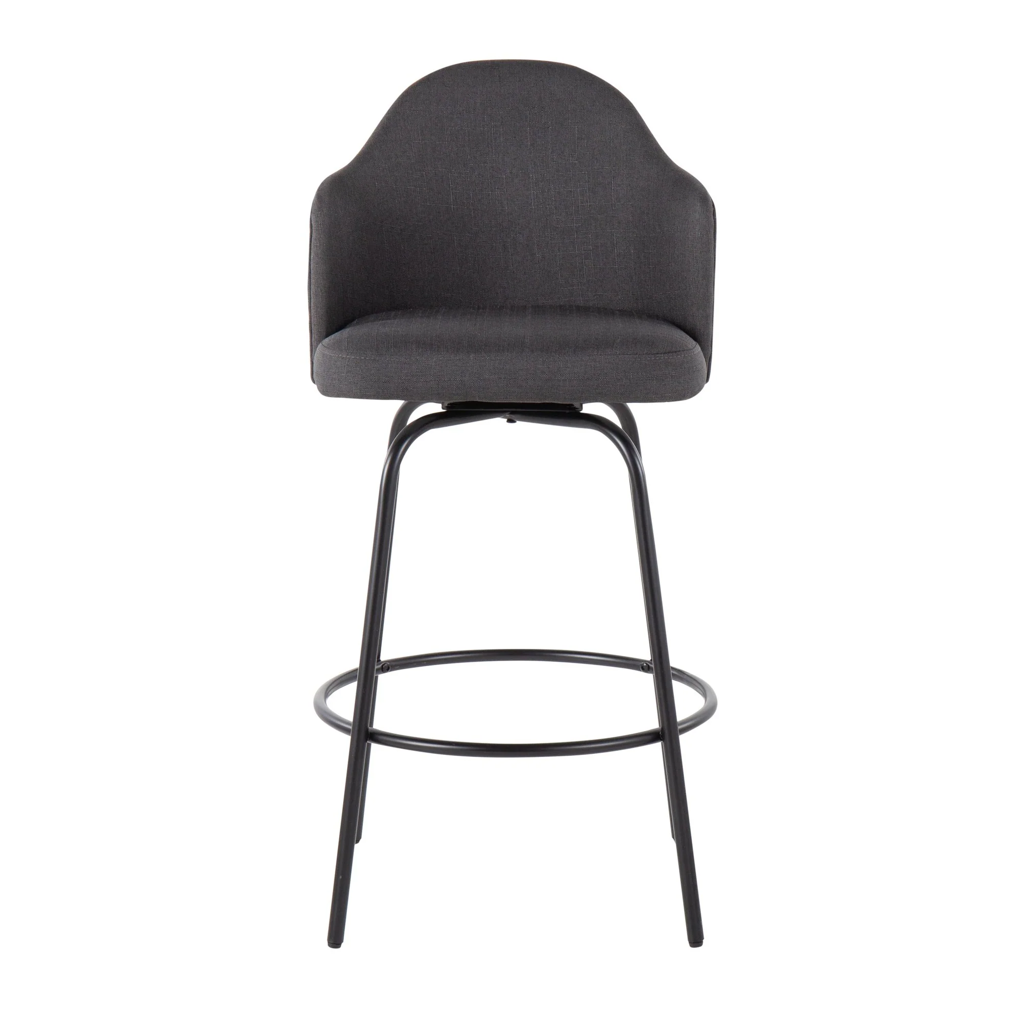 Ahoy Counter Stool - Set of 2 Gray By LumiSource - B26-AHOYUP CLAIREQ2 BKCHAR2 - Image 2