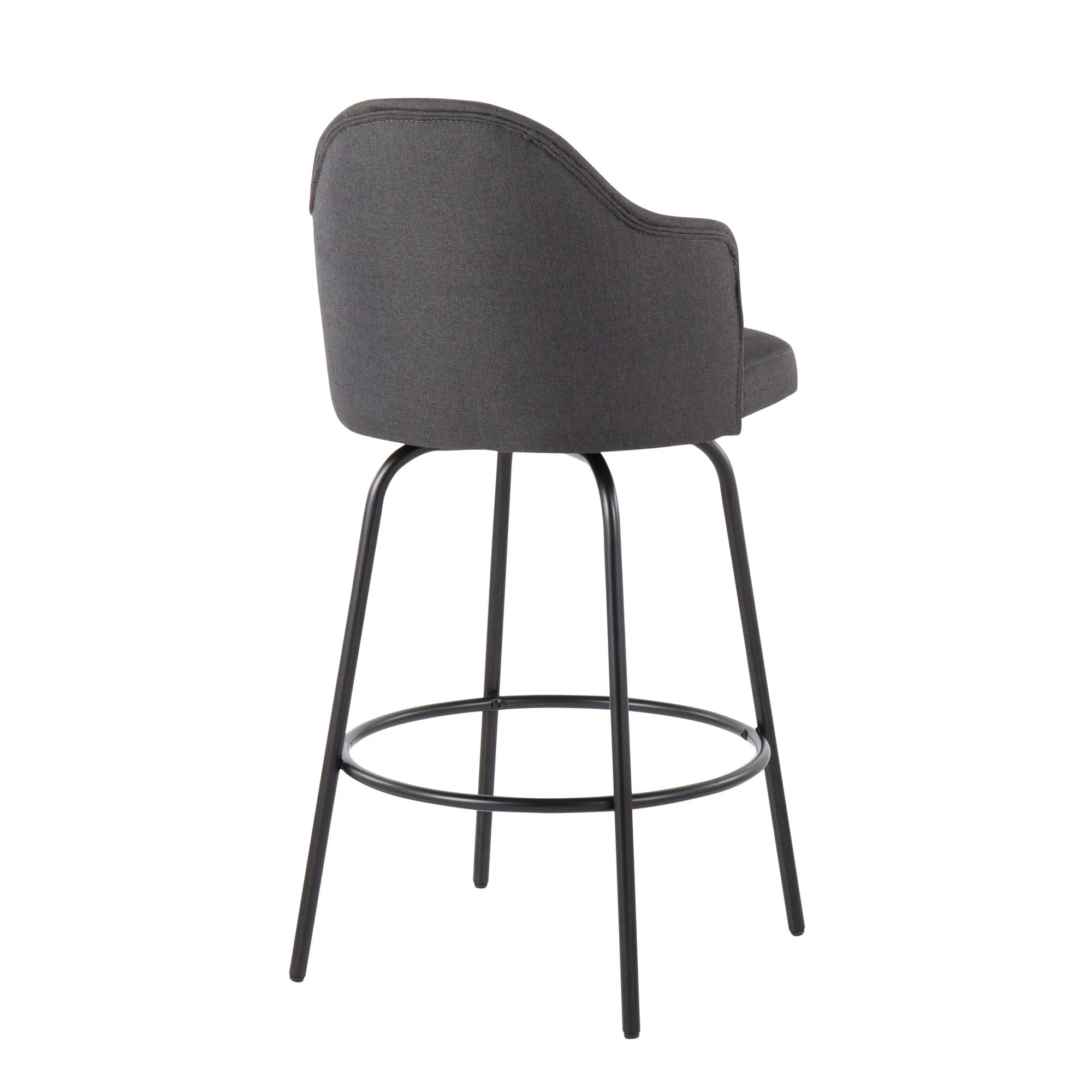 Ahoy Counter Stool - Set of 2 Gray By LumiSource - B26-AHOYUP CLAIREQ2 BKCHAR2 - Image 7