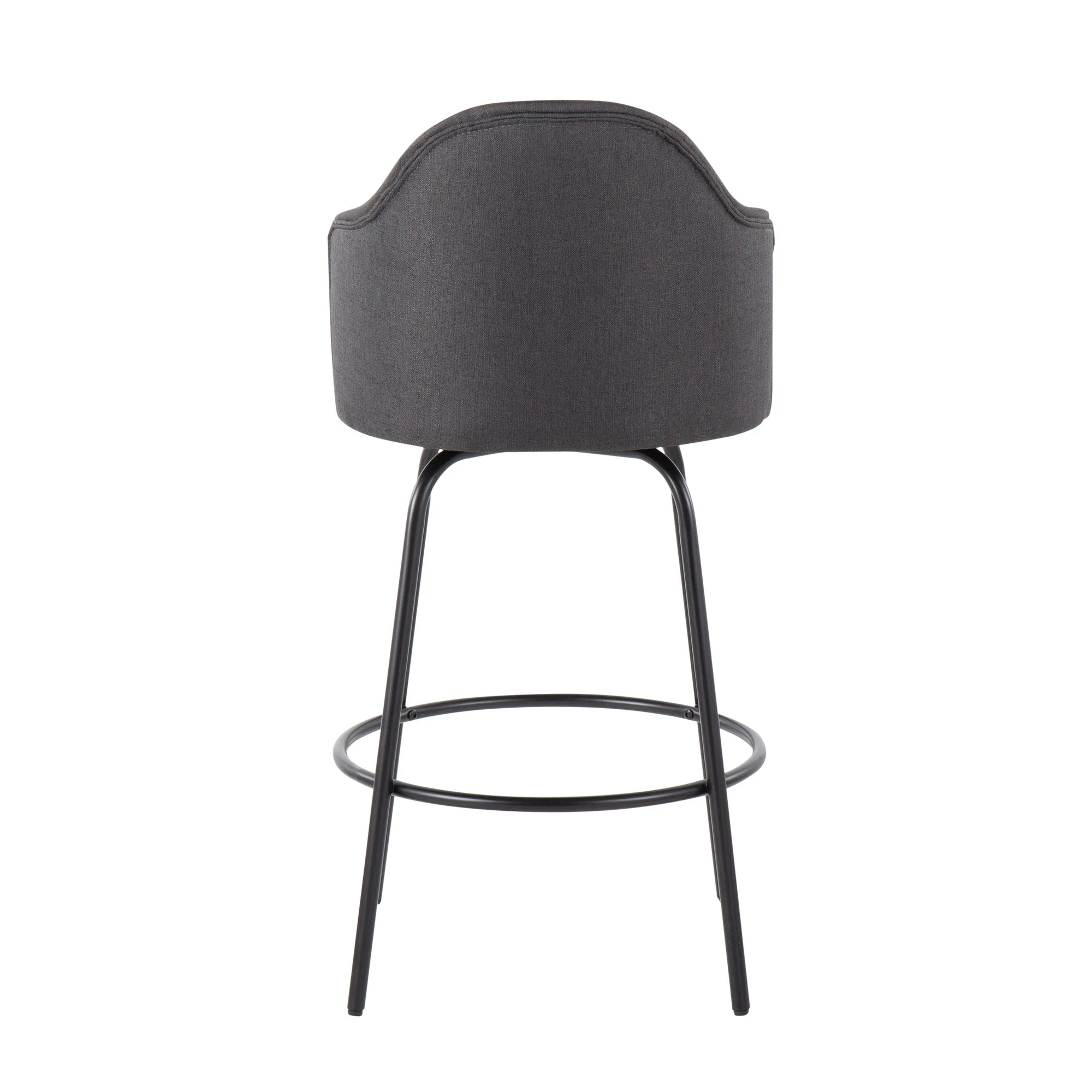 Ahoy Counter Stool - Set of 2 Gray By LumiSource - B26-AHOYUP CLAIREQ2 BKCHAR2 - Image 8