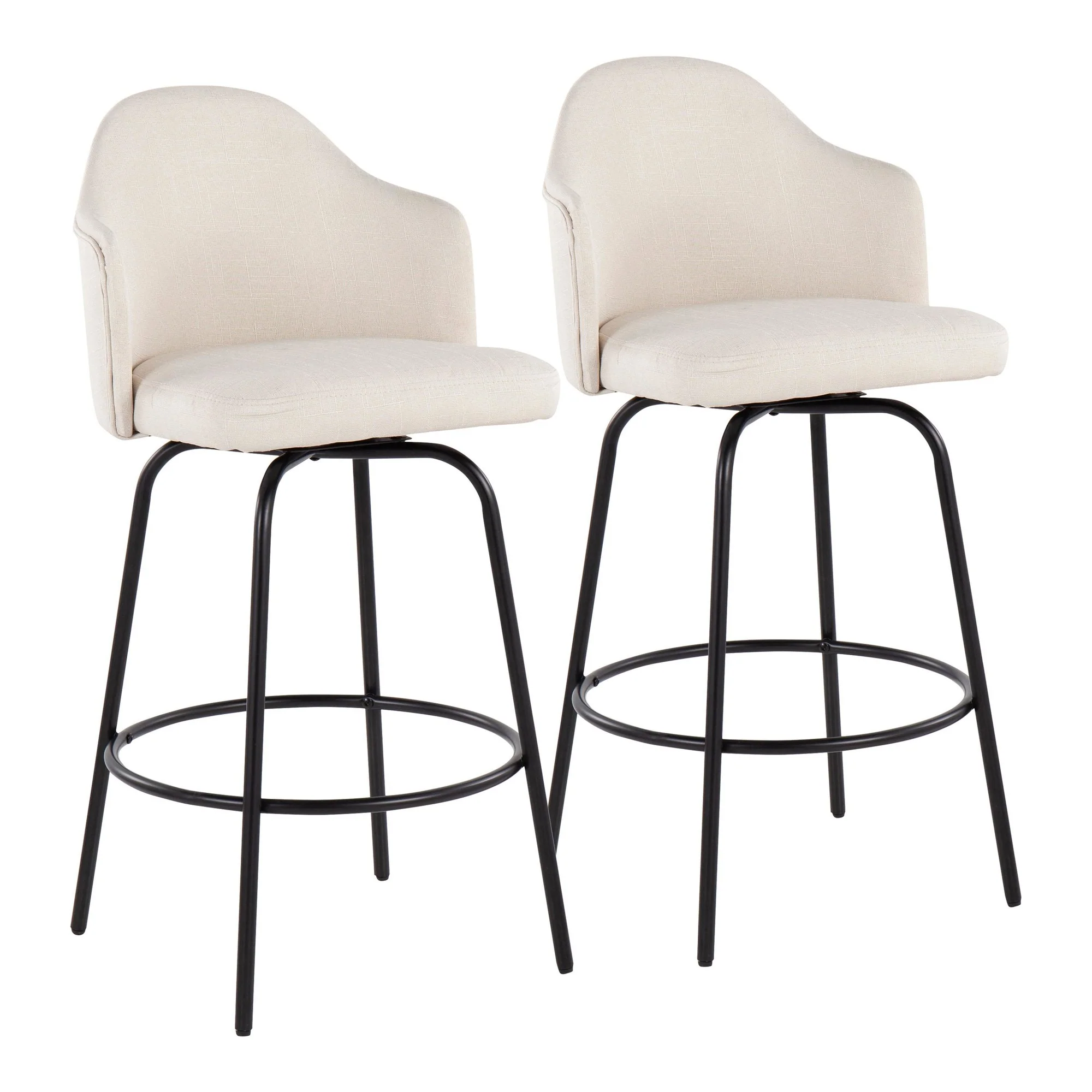 Ahoy Counter Stool - Set of 2 Gray By LumiSource - B26-AHOYUP CLAIREQ2 BKCHAR2 - Image 9