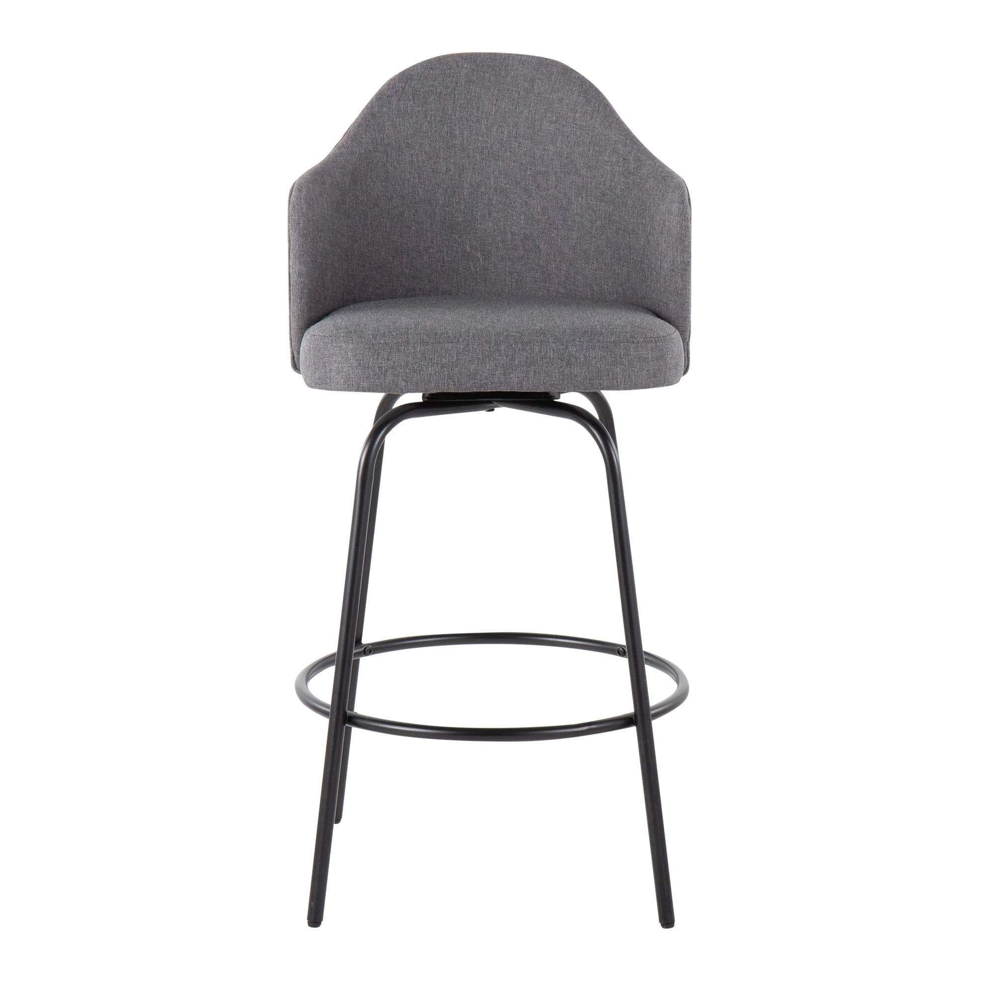 Ahoy Counter Stool - Set of 2 Gray By LumiSource - B26-AHOYUP CLAIREQ2 BKGY2 - Image 2