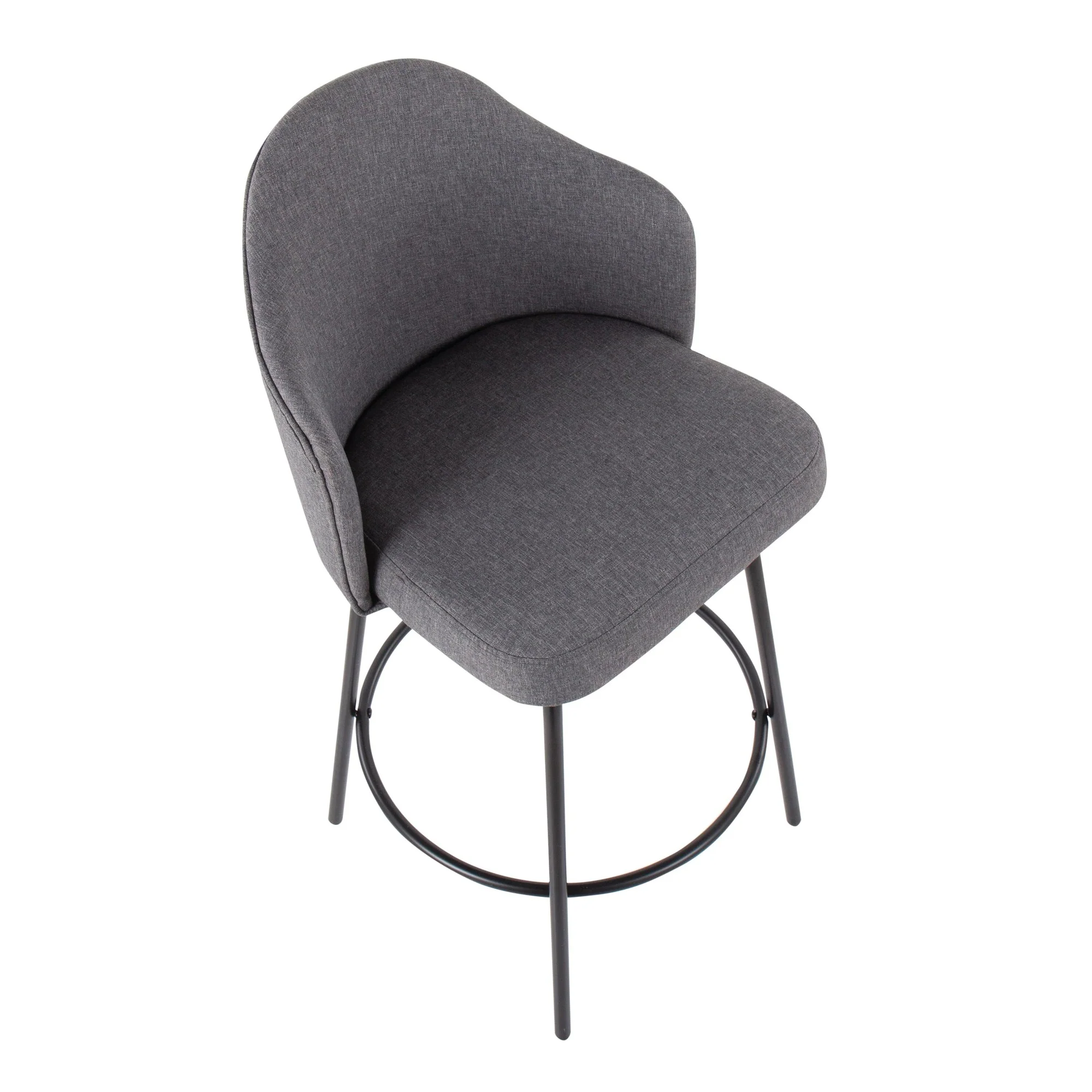 Ahoy Counter Stool - Set of 2 Gray By LumiSource - B26-AHOYUP CLAIREQ2 BKGY2 - Image 3