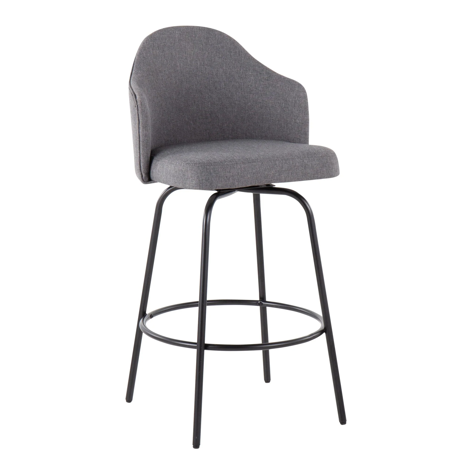 Ahoy Counter Stool - Set of 2 Gray By LumiSource - B26-AHOYUP CLAIREQ2 BKGY2 - Image 5