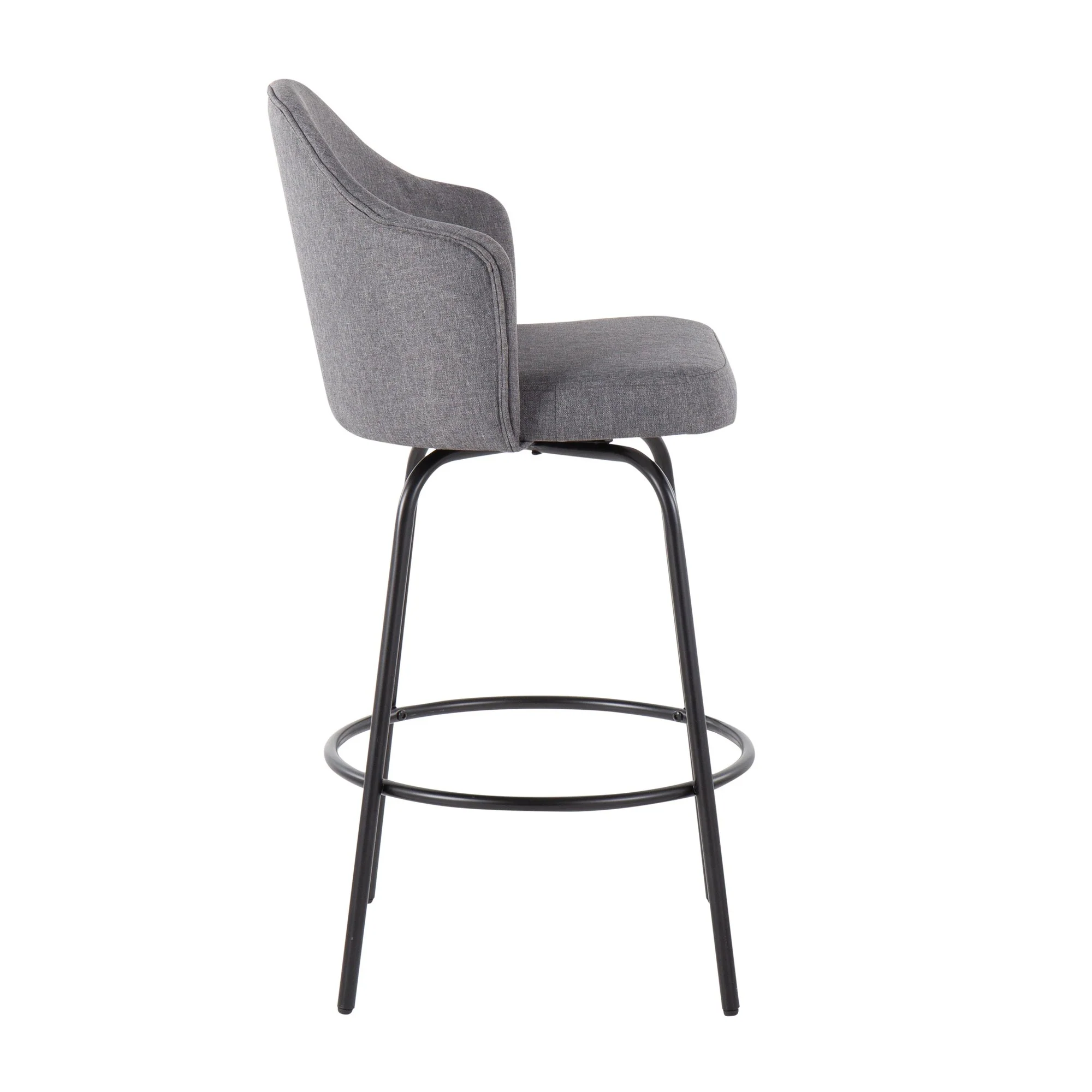 Ahoy Counter Stool - Set of 2 Gray By LumiSource - B26-AHOYUP CLAIREQ2 BKGY2 - Image 6