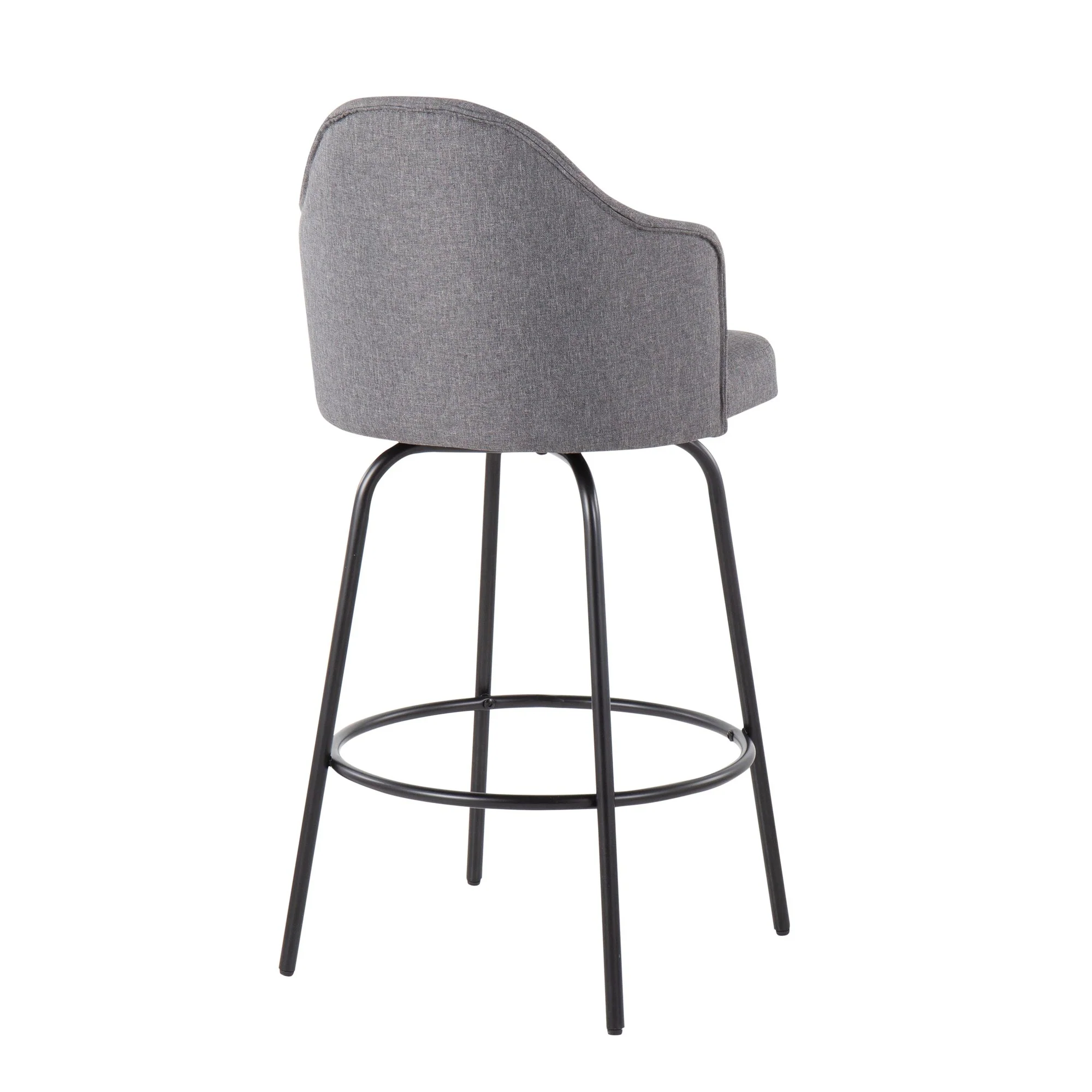 Ahoy Counter Stool - Set of 2 Gray By LumiSource - B26-AHOYUP CLAIREQ2 BKGY2 - Image 7