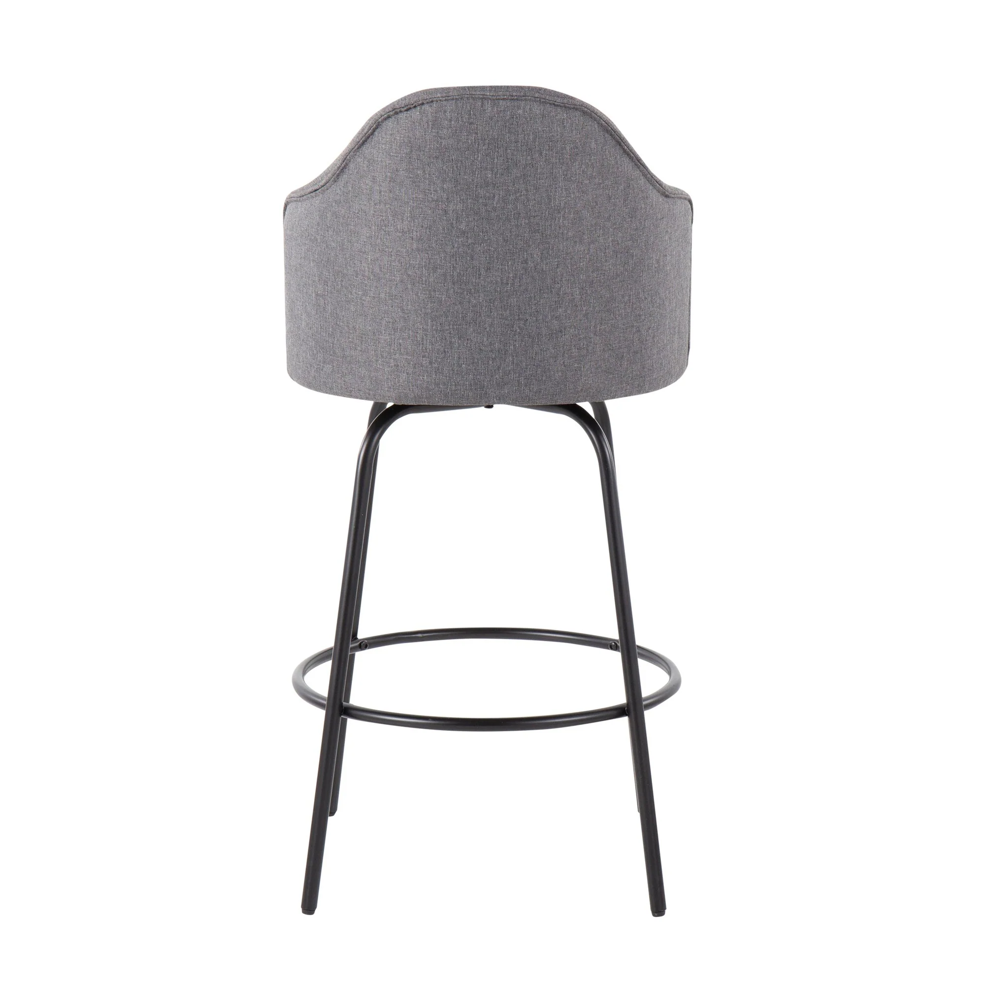 Ahoy Counter Stool - Set of 2 Gray By LumiSource - B26-AHOYUP CLAIREQ2 BKGY2 - Image 8
