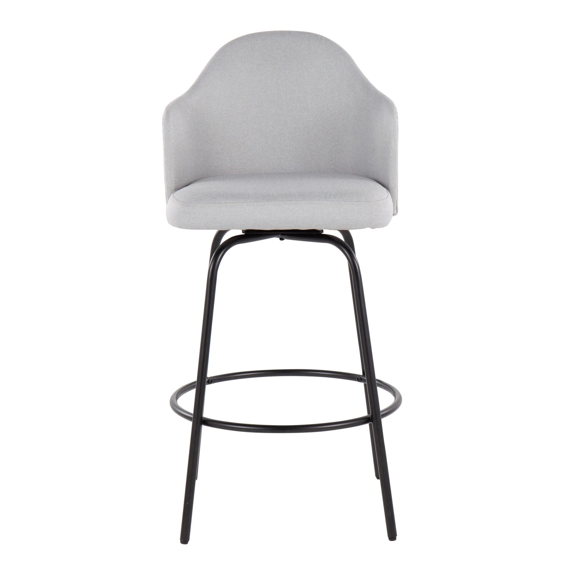 Ahoy Counter Stool - Set of 2 Gray By LumiSource - B26-AHOYUP CLAIREQ2 BKLGY2 - Image 2