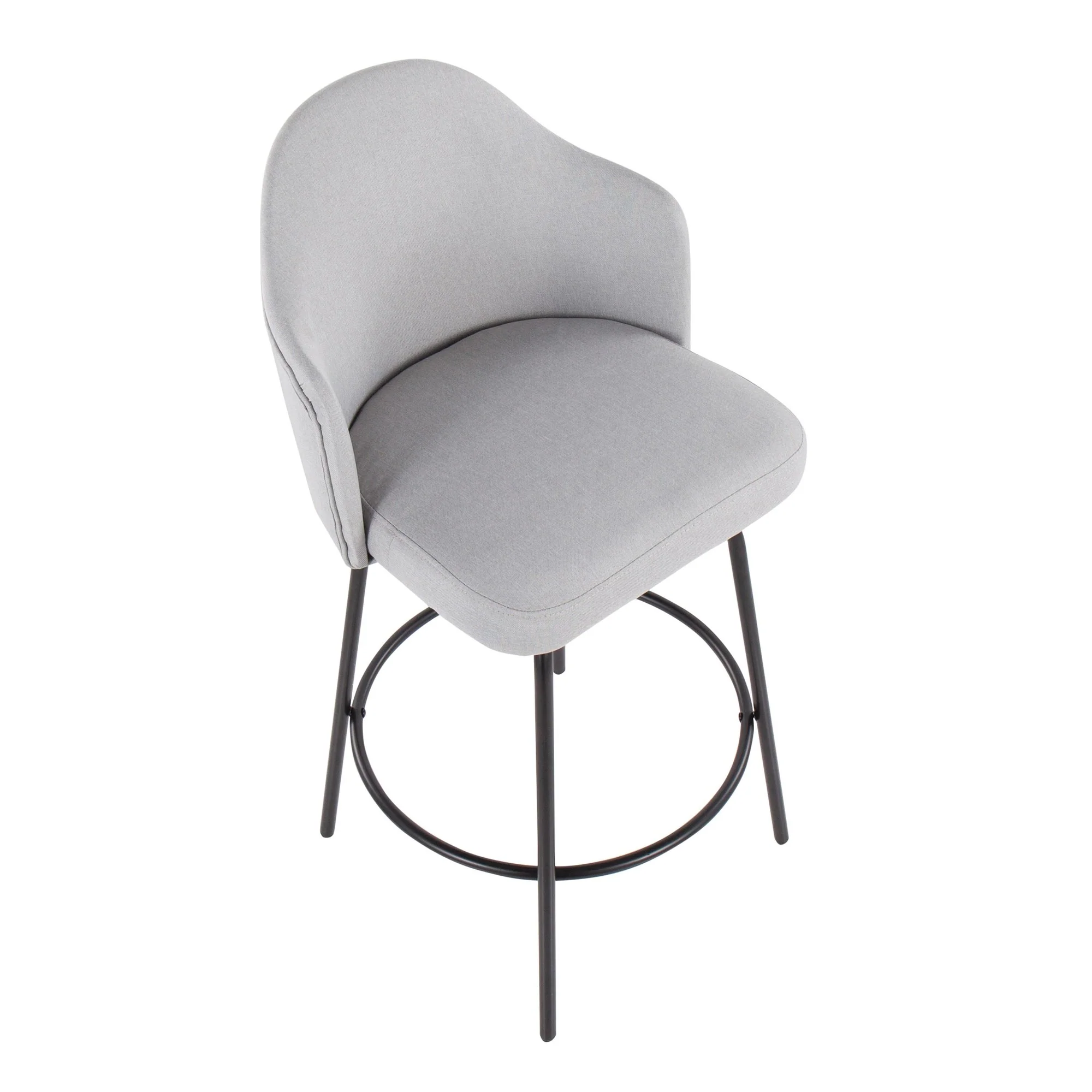 Ahoy Counter Stool - Set of 2 Gray By LumiSource - B26-AHOYUP CLAIREQ2 BKLGY2 - Image 3