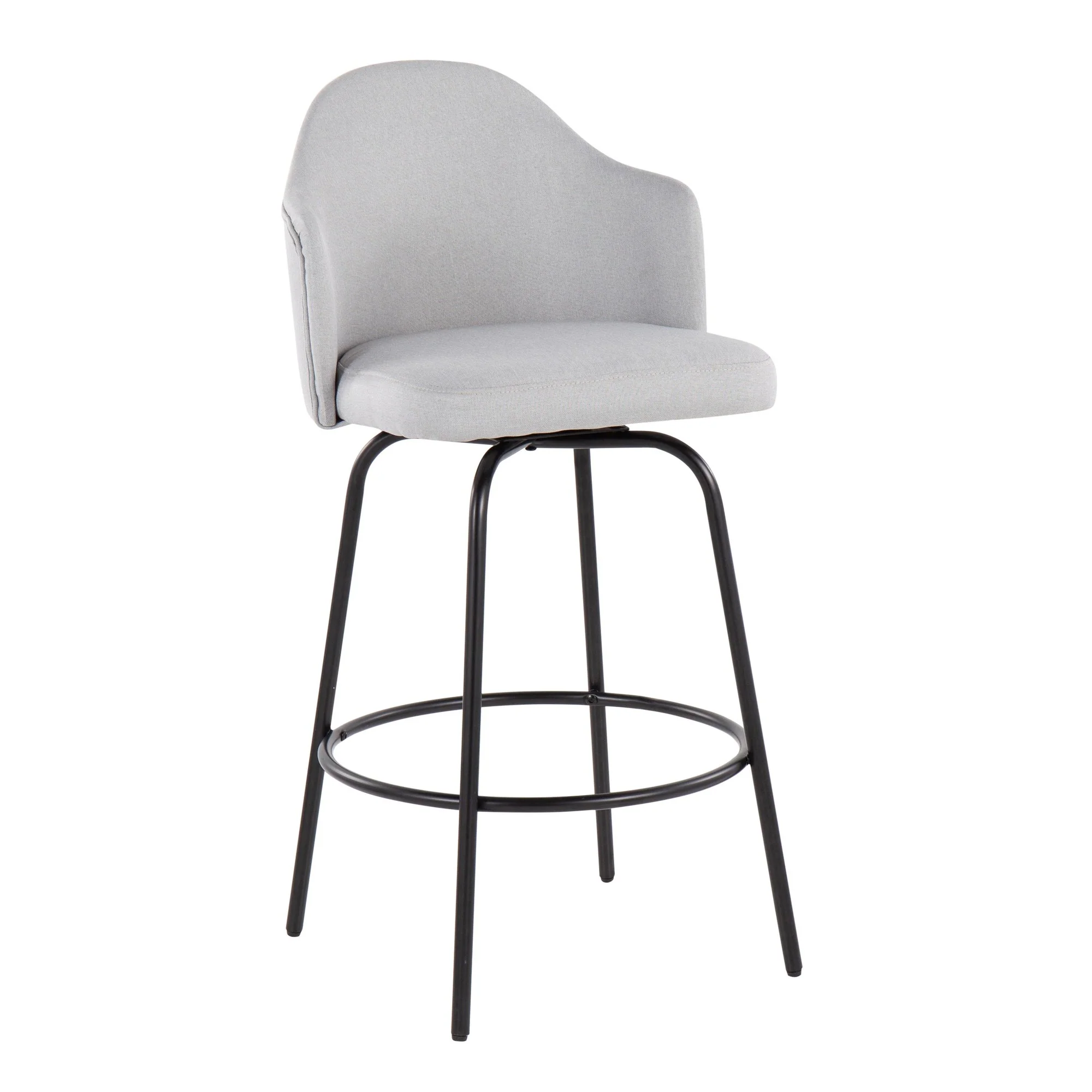Ahoy Counter Stool - Set of 2 Gray By LumiSource - B26-AHOYUP CLAIREQ2 BKLGY2 - Image 5