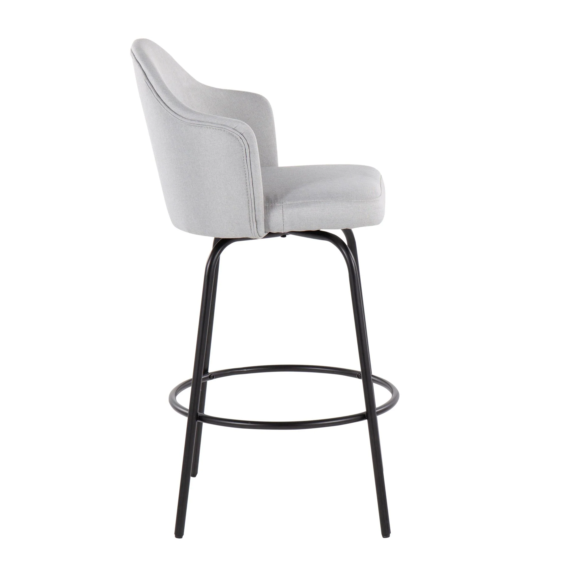 Ahoy Counter Stool - Set of 2 Gray By LumiSource - B26-AHOYUP CLAIREQ2 BKLGY2 - Image 6