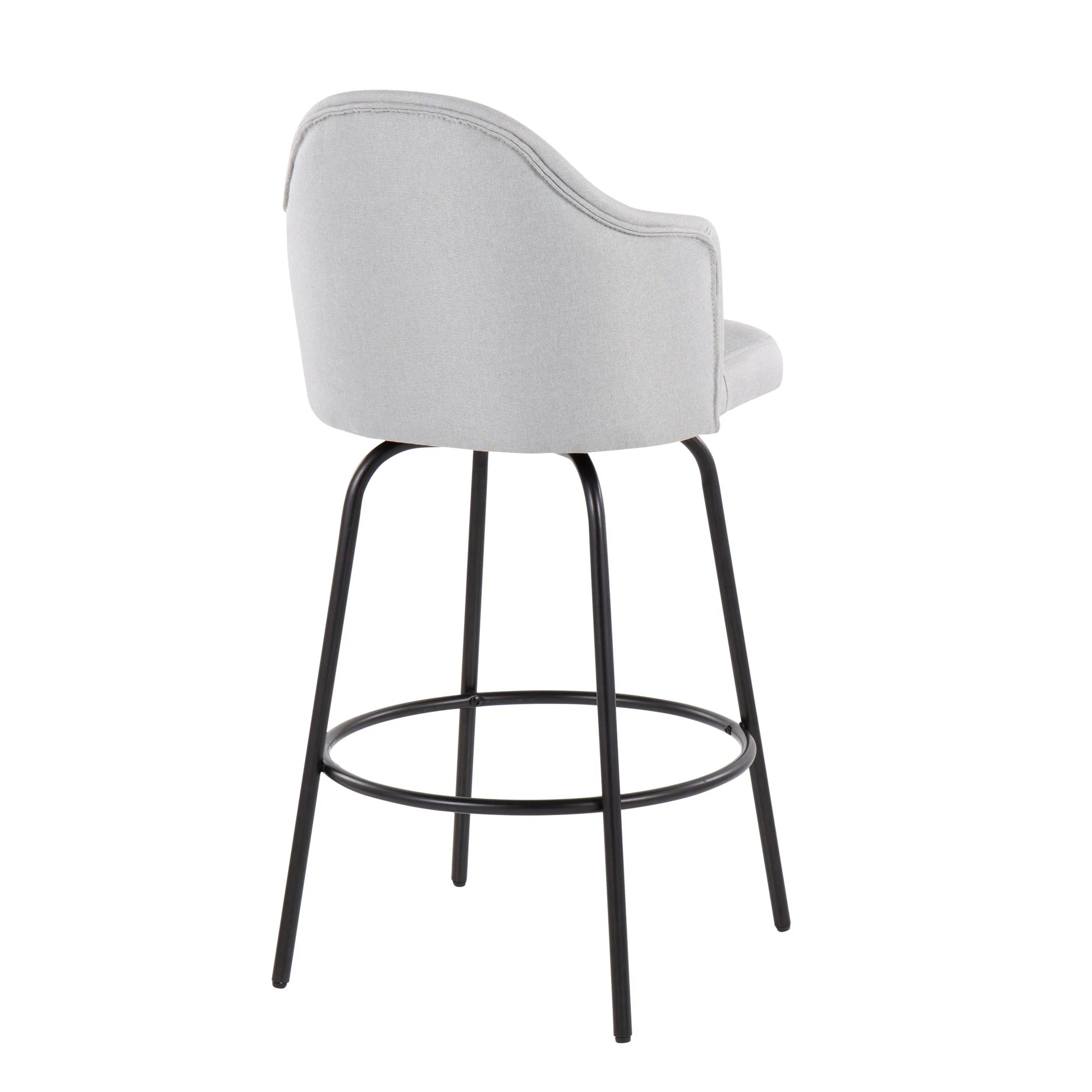Ahoy Counter Stool - Set of 2 Gray By LumiSource - B26-AHOYUP CLAIREQ2 BKLGY2 - Image 7