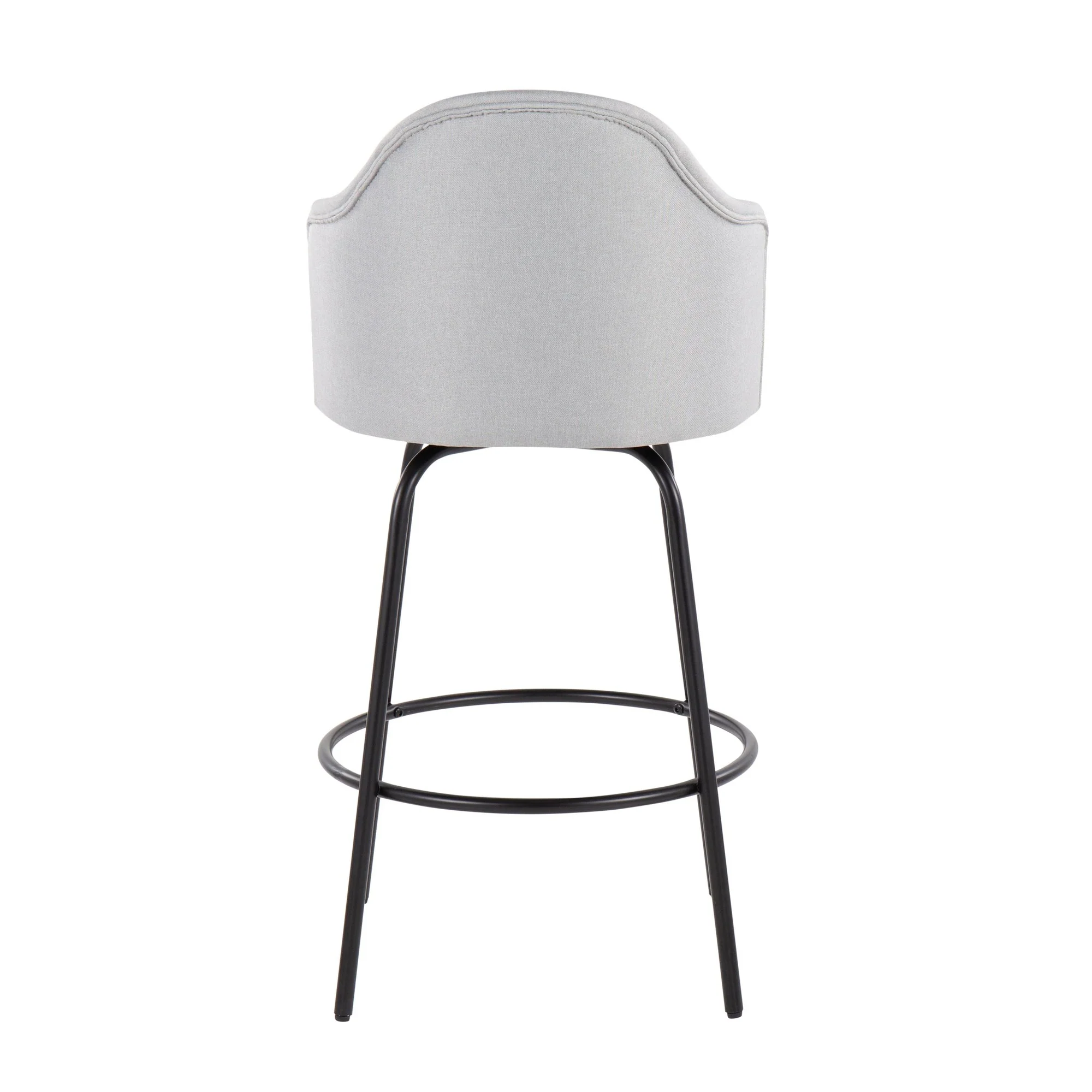 Ahoy Counter Stool - Set of 2 Gray By LumiSource - B26-AHOYUP CLAIREQ2 BKLGY2 - Image 8