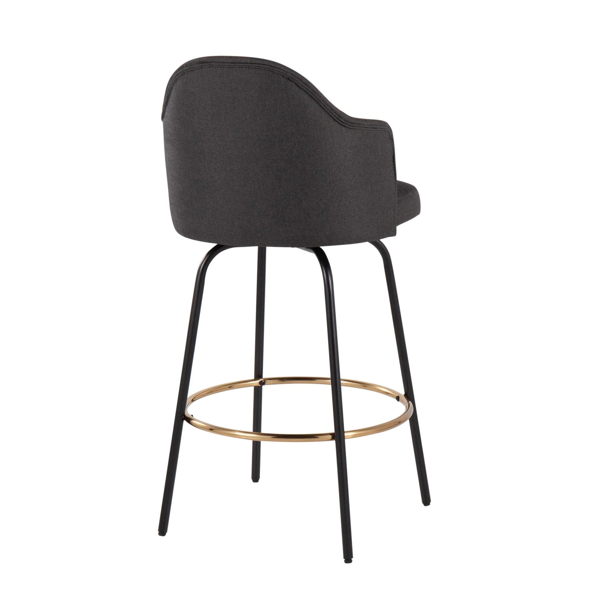 Ahoy Counter Stool - Set of 2 Gray By LumiSource - B26-AHOYUP CLAIREG2 BKCHAR2 - Image 7