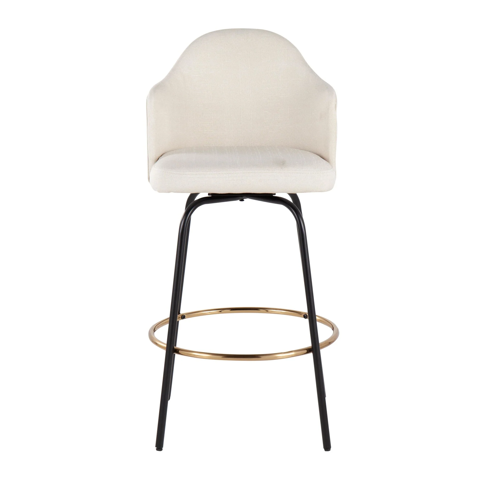 Ahoy Counter Stool - Set of 2 Cream By LumiSource - B26-AHOYUP CLAIREG2 BKCR2 - Image 2