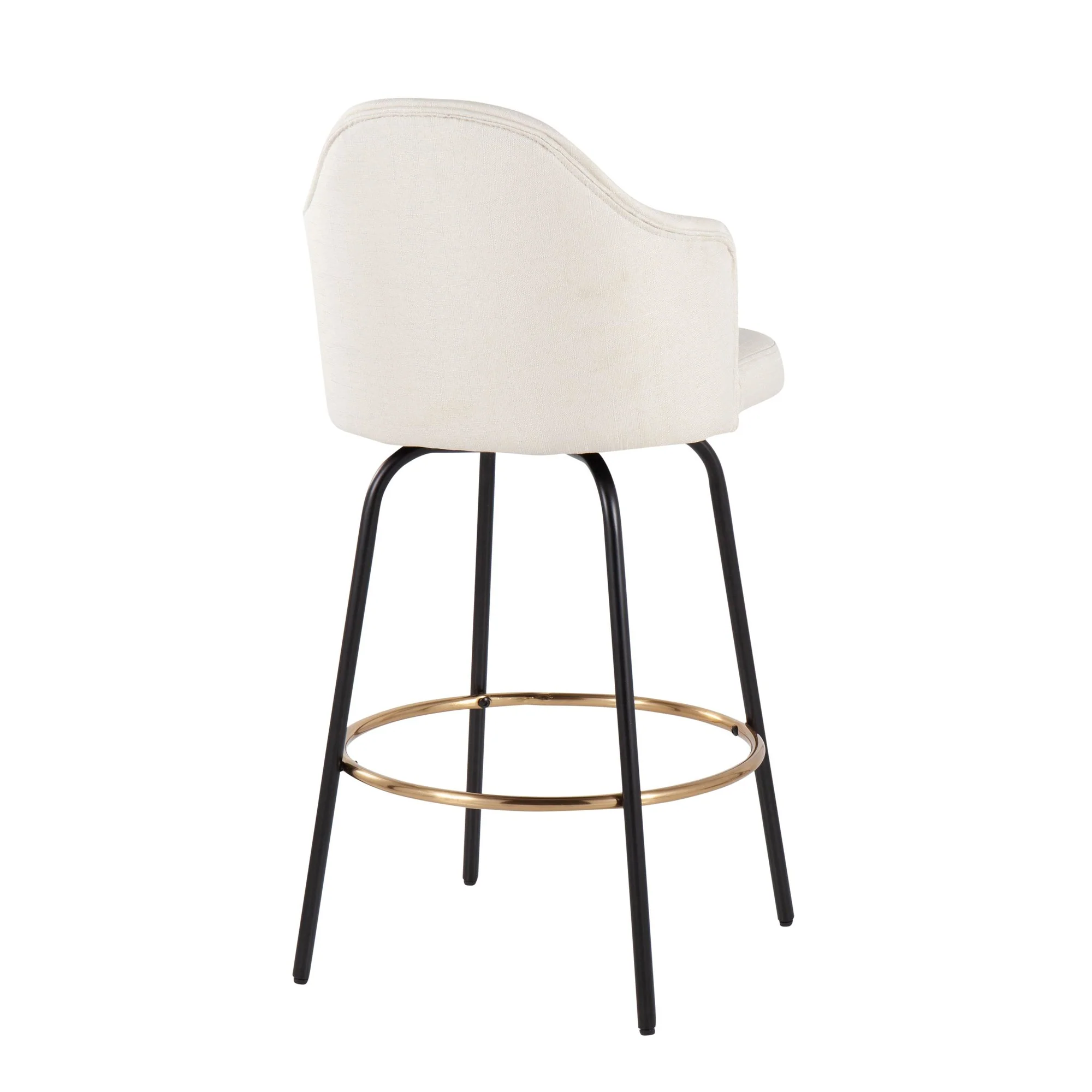 Ahoy Counter Stool - Set of 2 Cream By LumiSource - B26-AHOYUP CLAIREG2 BKCR2 - Image 7