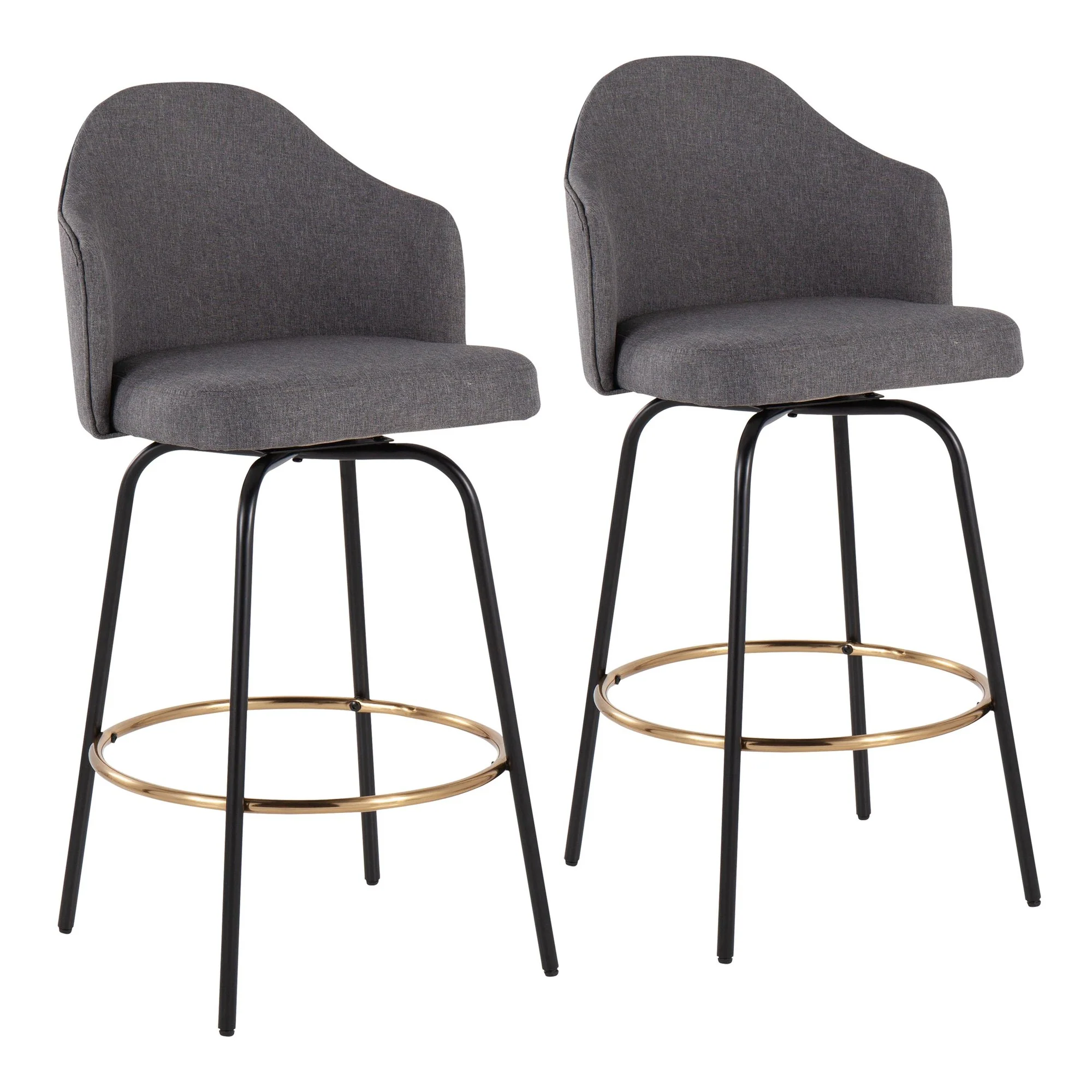 Ahoy Counter Stool - Set of 2 Cream By LumiSource - B26-AHOYUP CLAIREG2 BKCR2 - Image 9