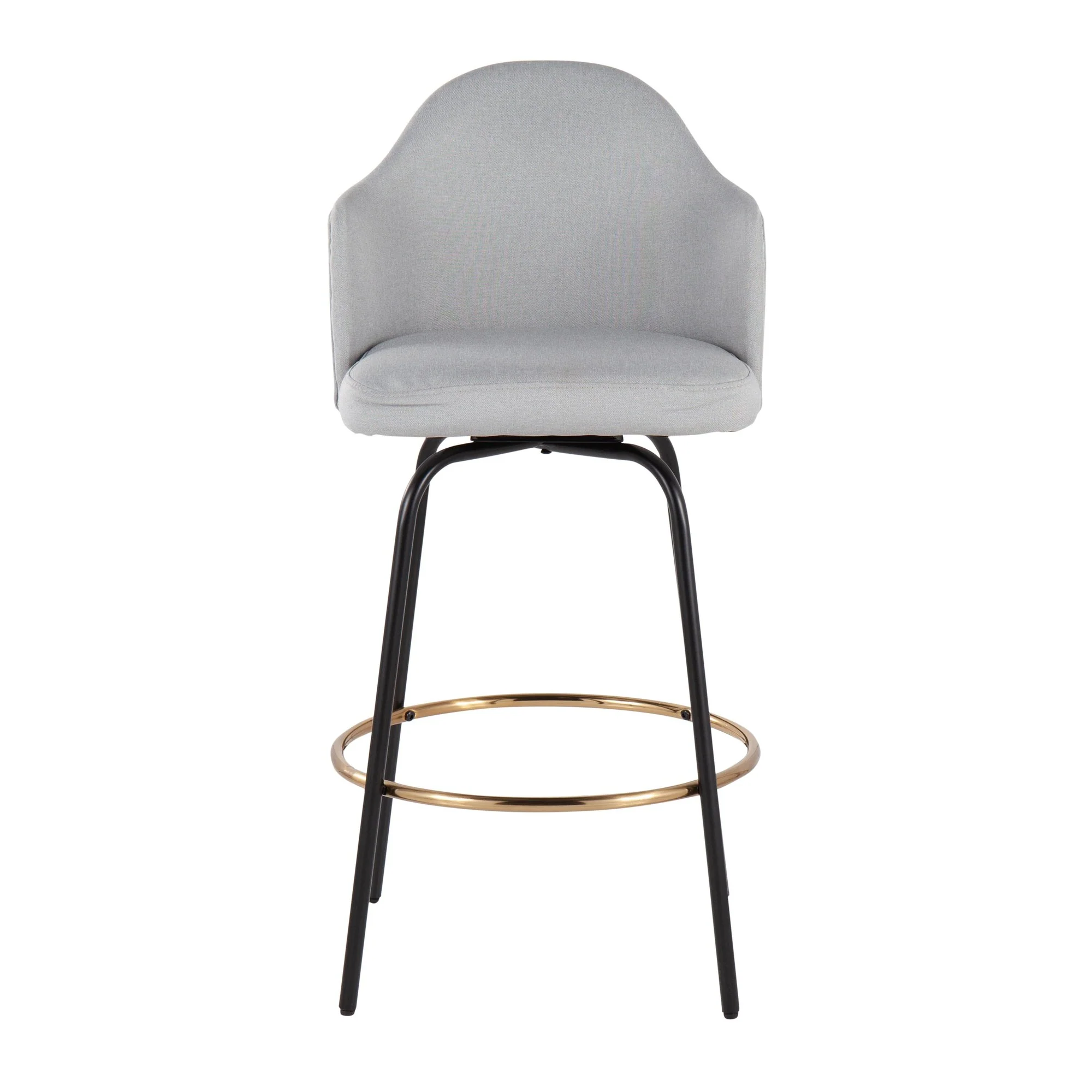 Ahoy Counter Stool - Set of 2 Gray By LumiSource - B26-AHOYUP CLAIREG2 BKLGY2 - Image 2