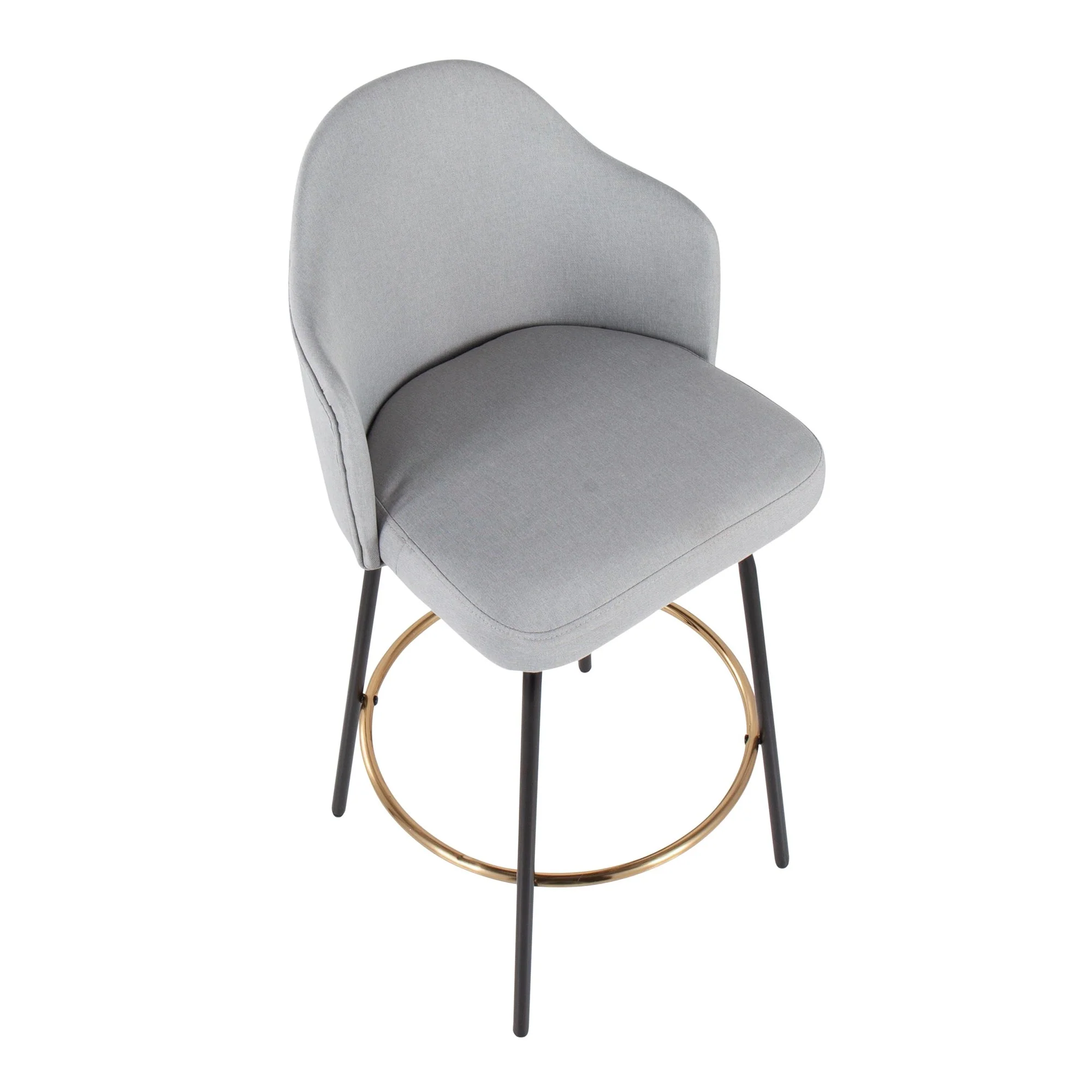Ahoy Counter Stool - Set of 2 Gray By LumiSource - B26-AHOYUP CLAIREG2 BKLGY2 - Image 3