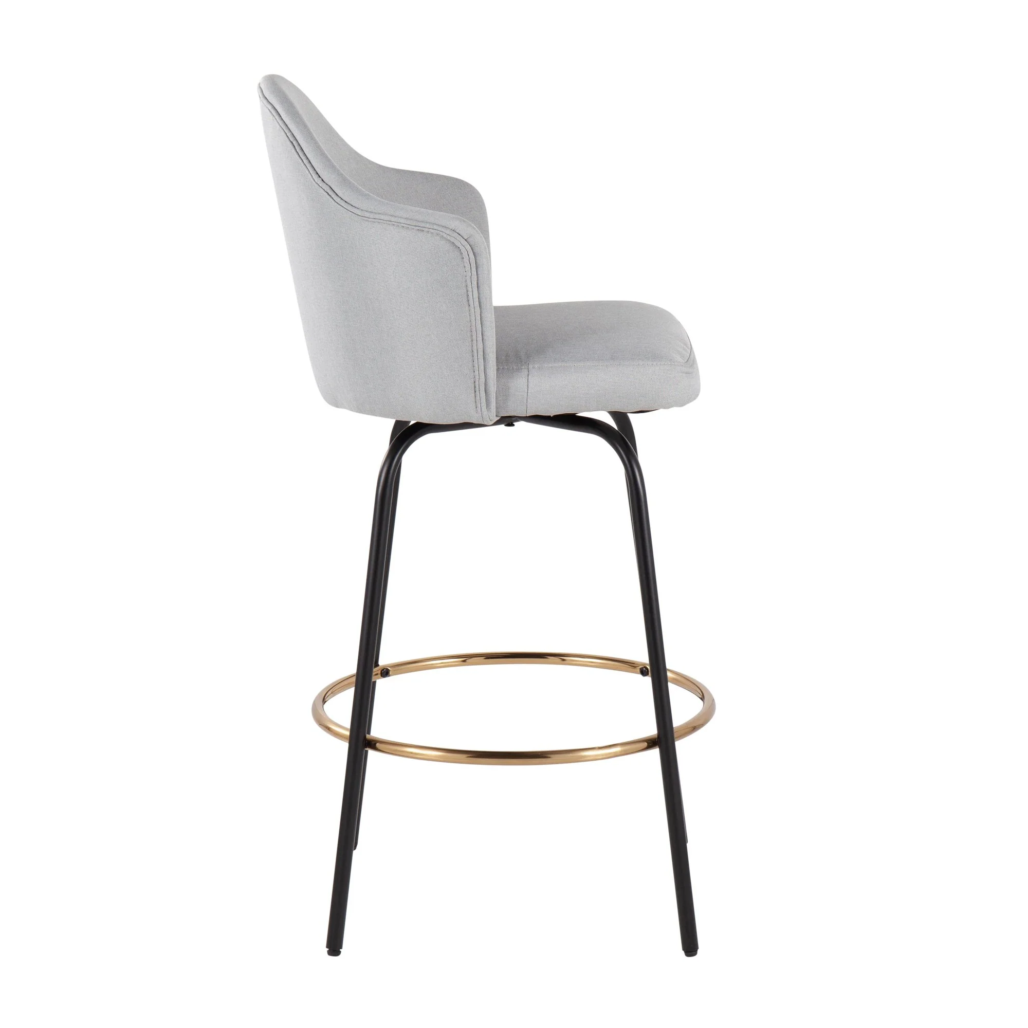 Ahoy Counter Stool - Set of 2 Gray By LumiSource - B26-AHOYUP CLAIREG2 BKLGY2 - Image 6