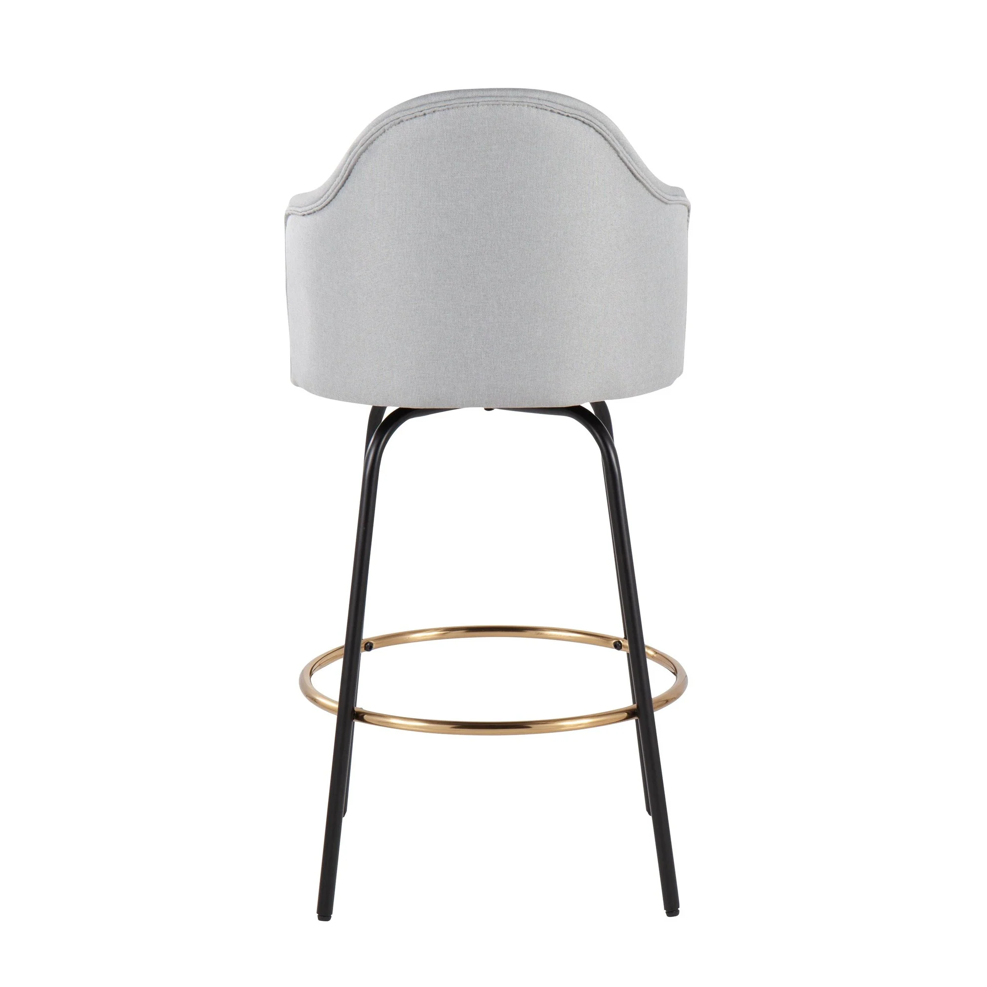 Ahoy Counter Stool - Set of 2 Gray By LumiSource - B26-AHOYUP CLAIREG2 BKLGY2 - Image 8